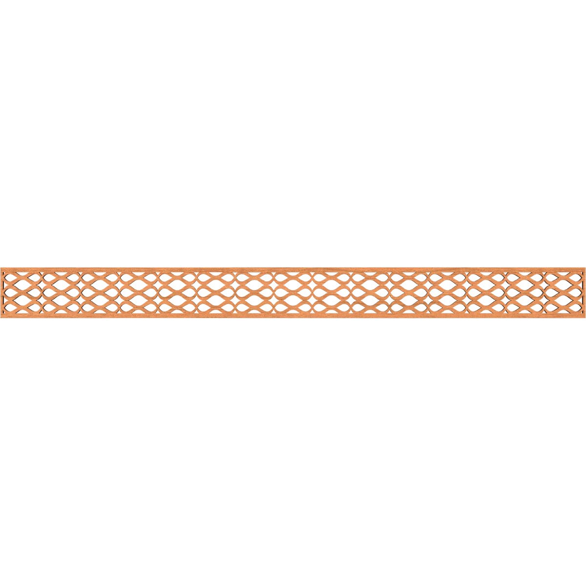 Ekena Millwork MLDA04X46SMRCH Somerset Fretwork Flat Trim 4-in x 3.87-ft Cherry Brown Unfinished 2156266 Pierced Wall Panel Moulding