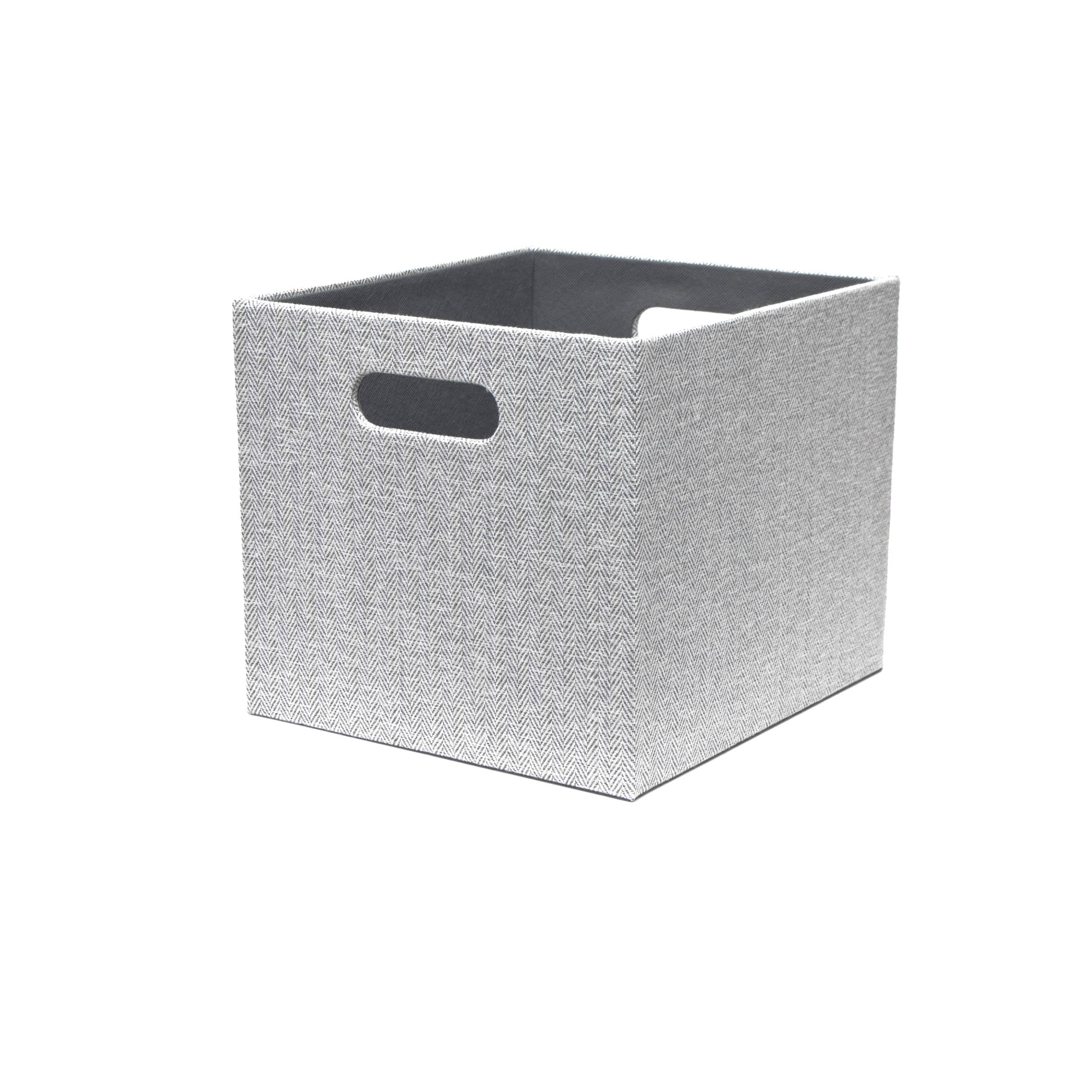 Grove Fabric Cube or Bin Grey Chevron California Closets Size: 7.5 H x 14.5 W x 13.5 D