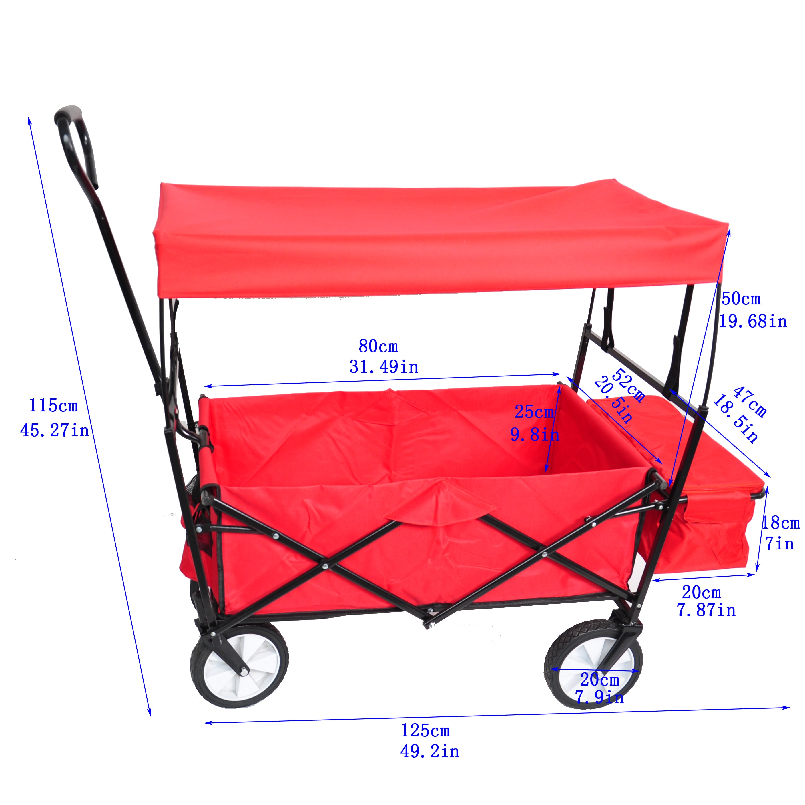 Maocao Hoom 3.5-cu ft Steel Folding Yard Cart at Lowes.com