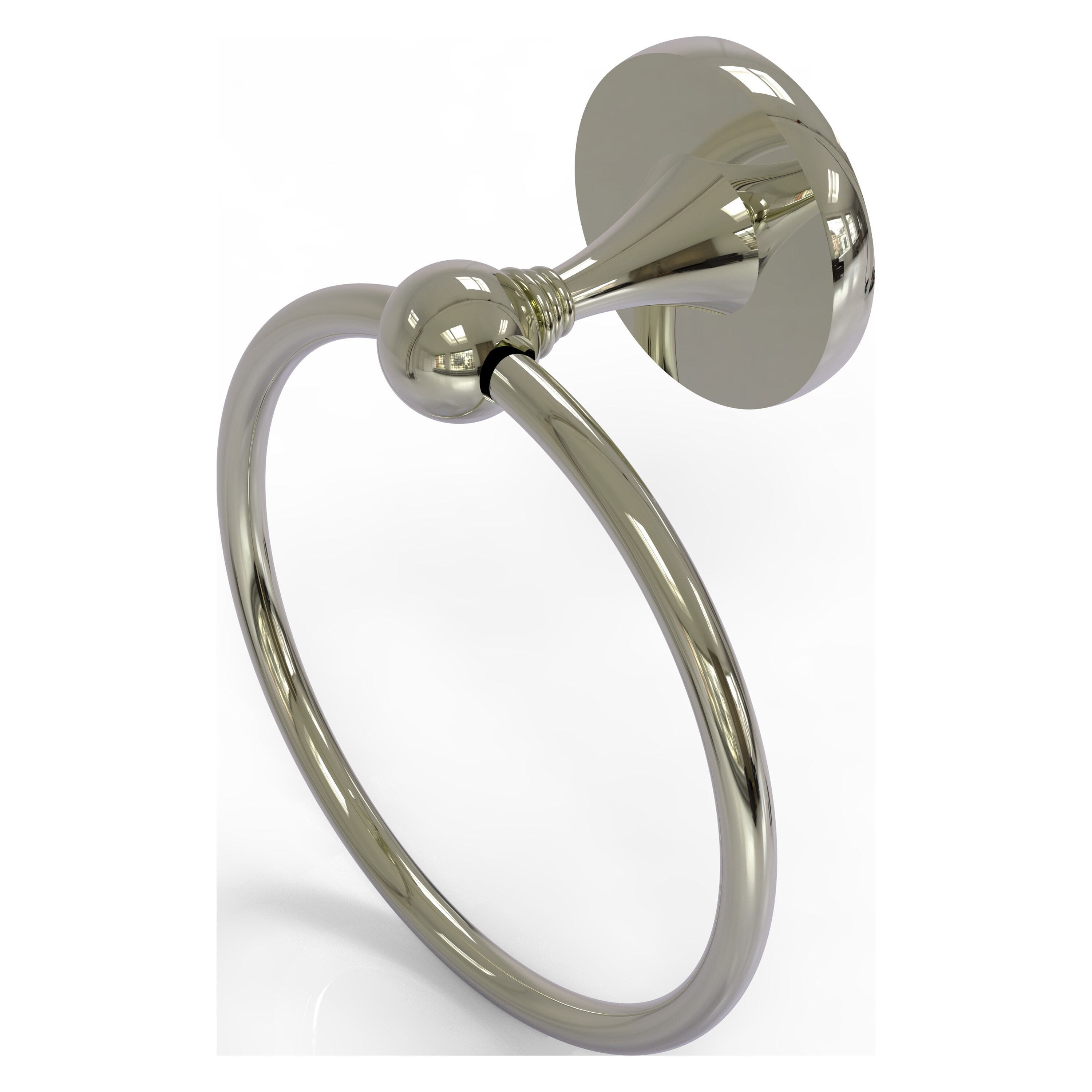Allied Brass SL-16-PNI Shadwell Polished Nickel Wall mount Single Towel Ring