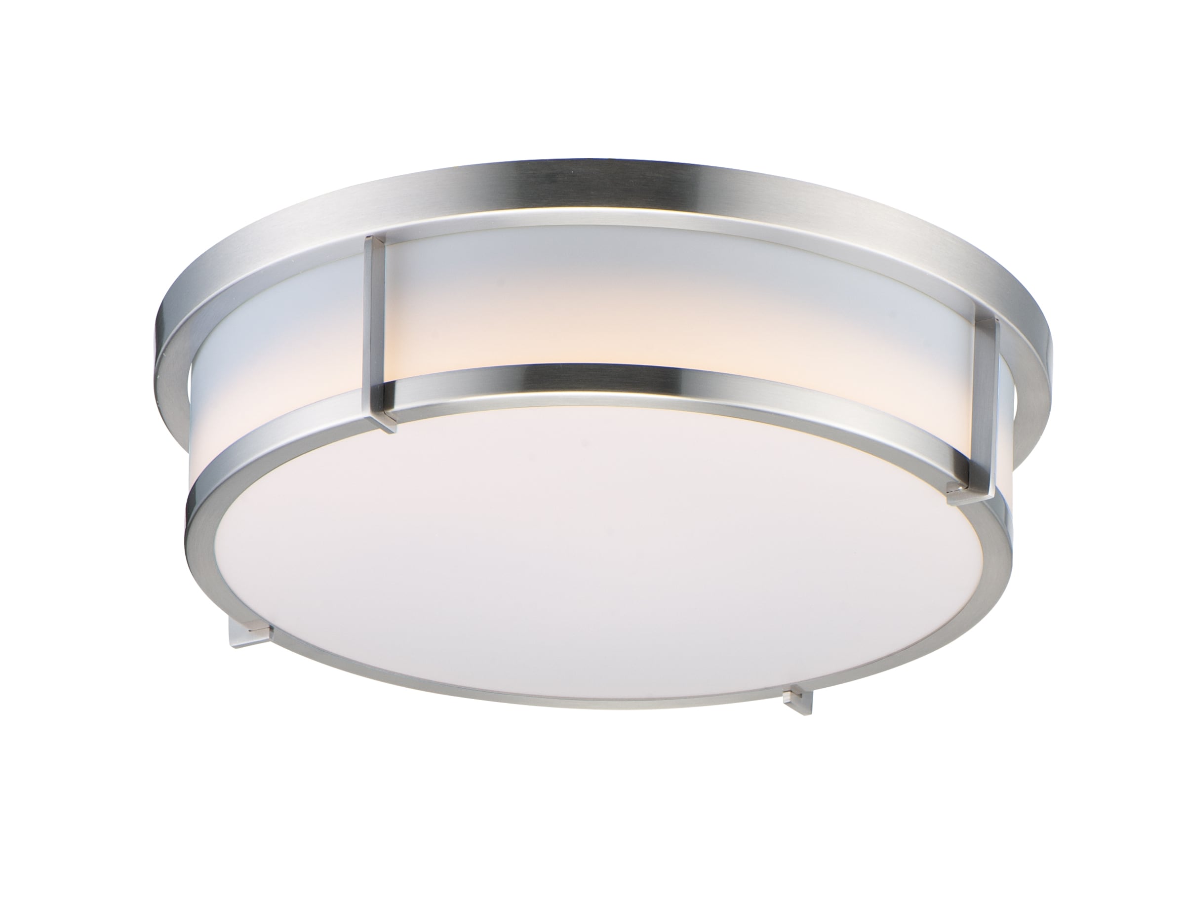 Maxim Lighting 10274WTSN Rogue 1 -Light 17-in Satin Nickel Integrated LED Flush Mount Light ENERGY STAR Certified
