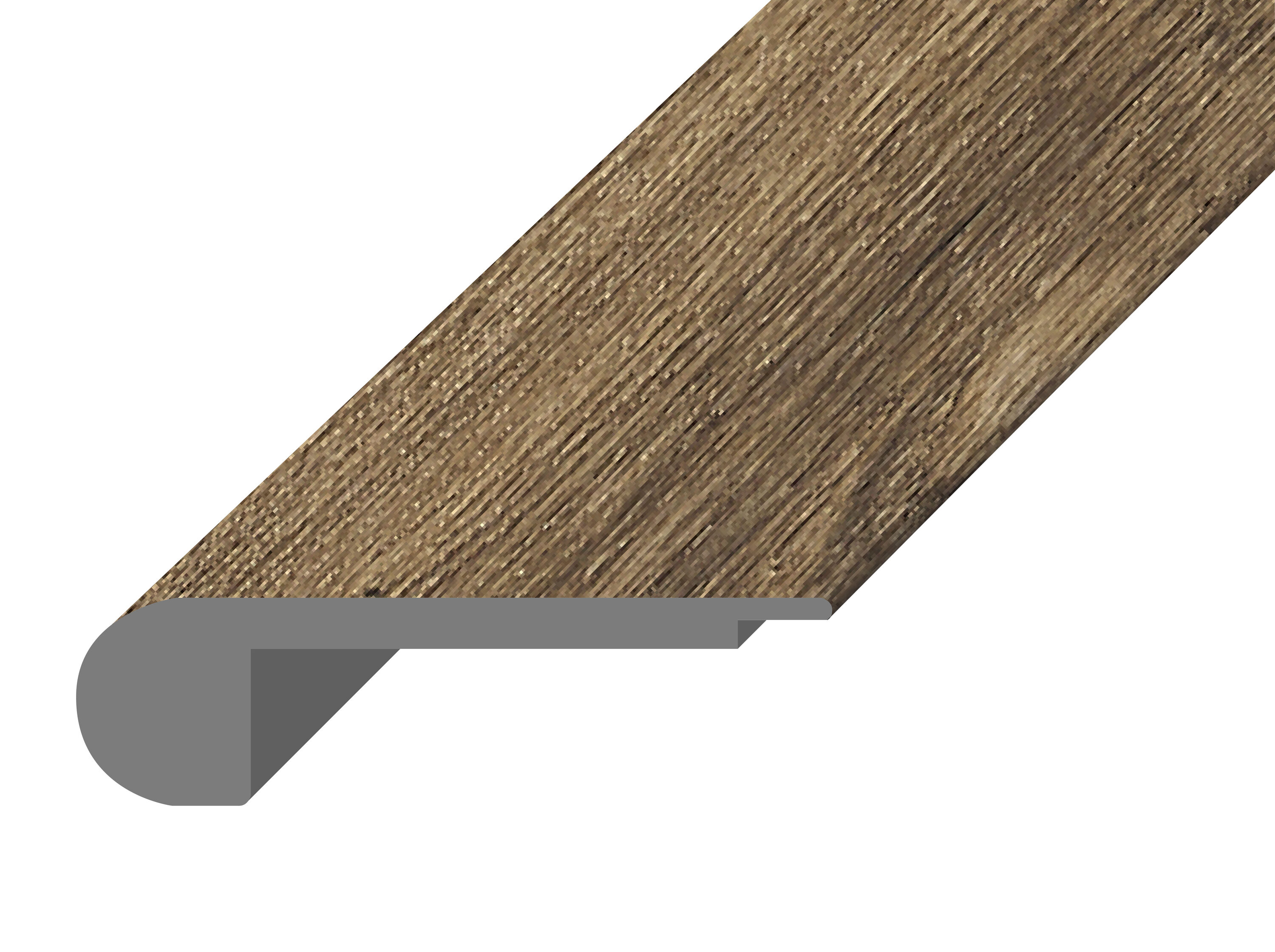 Armstrong Flooring TS5SC721LZ Assurity 2.75-Inches x 94-Inches x 0.75-Inches Light Mocha Prefinished Vinyl Oak Overlap Stair Nosing