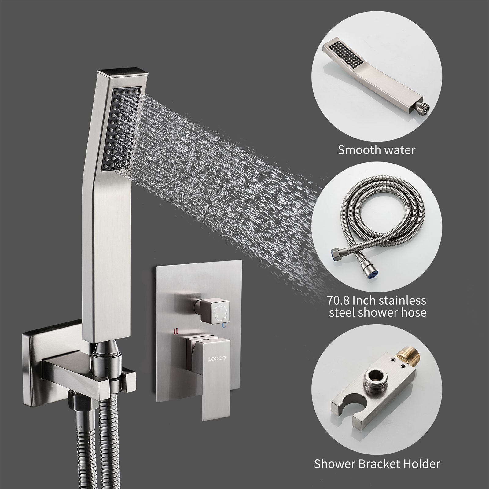 Cobbe LSKSSF0412N Showerhead-Bar-Panels - View #8