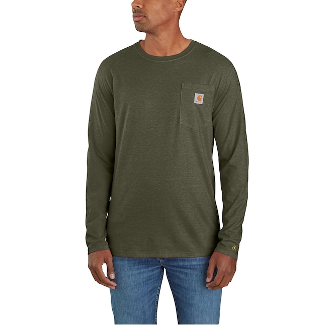 Carhartt Men's Knit Long Sleeve Solid T-shirt (Extra Large) in the Tops ...