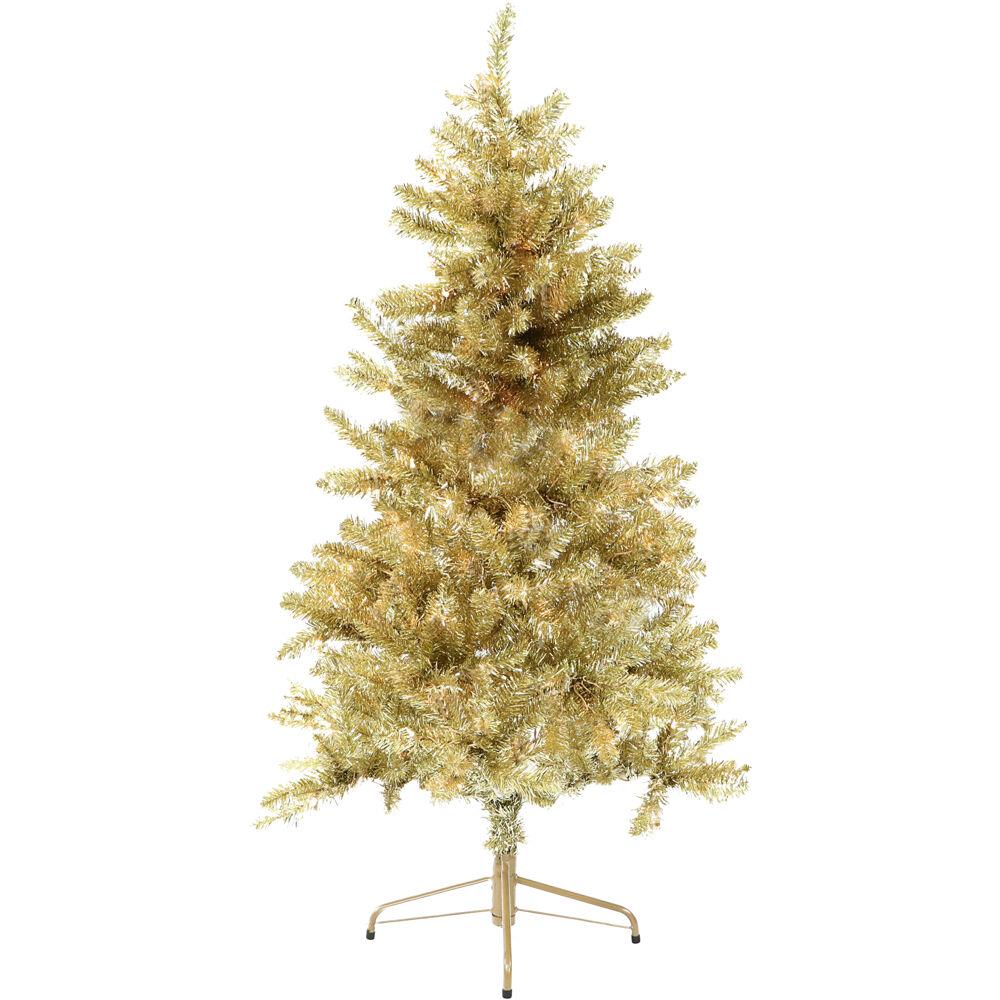 Fraser Hill Farm FFFT070-0GD 7-ft Gold Artificial Christmas Tree Lights