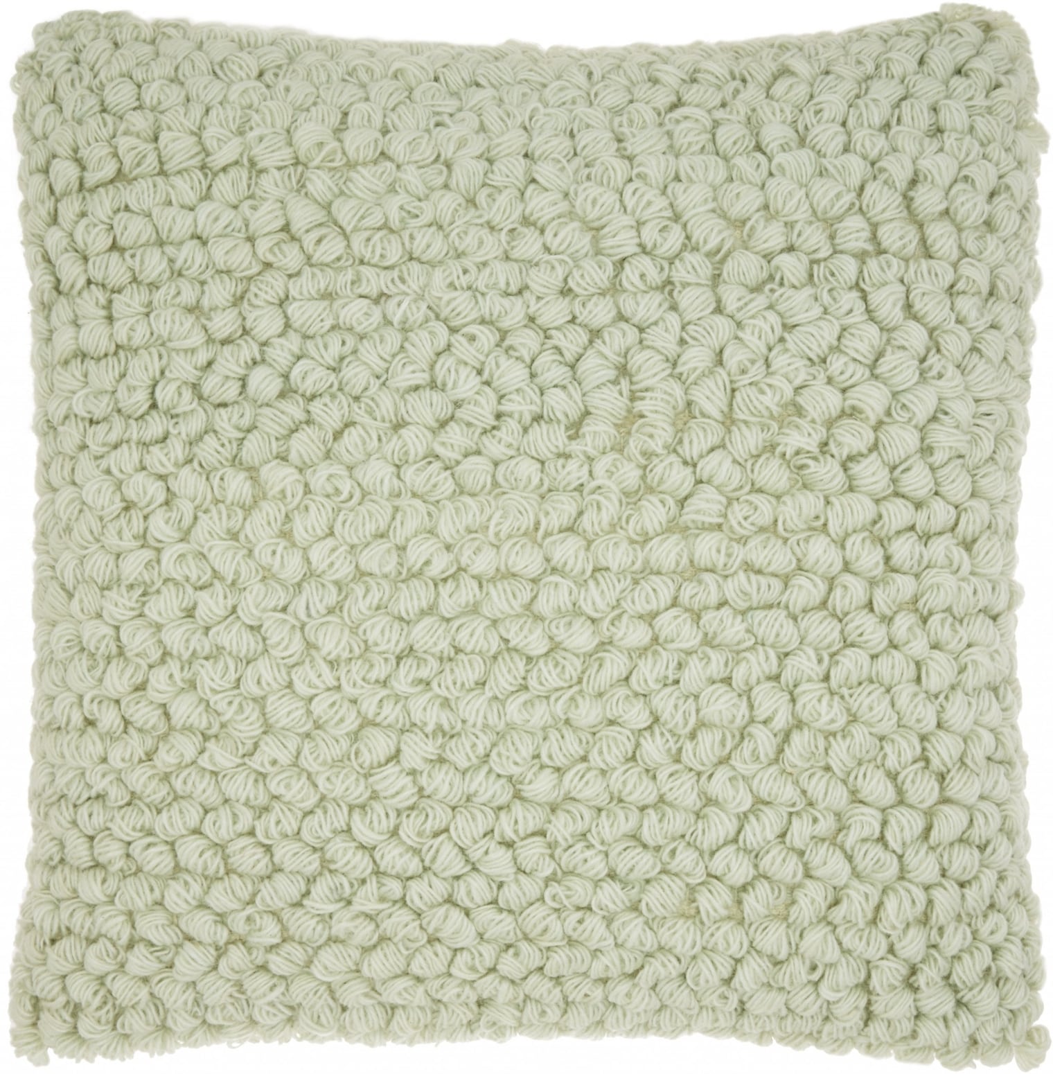 HomeRoots 4000386012 Mint Green Knotted Detail Throw Pillow