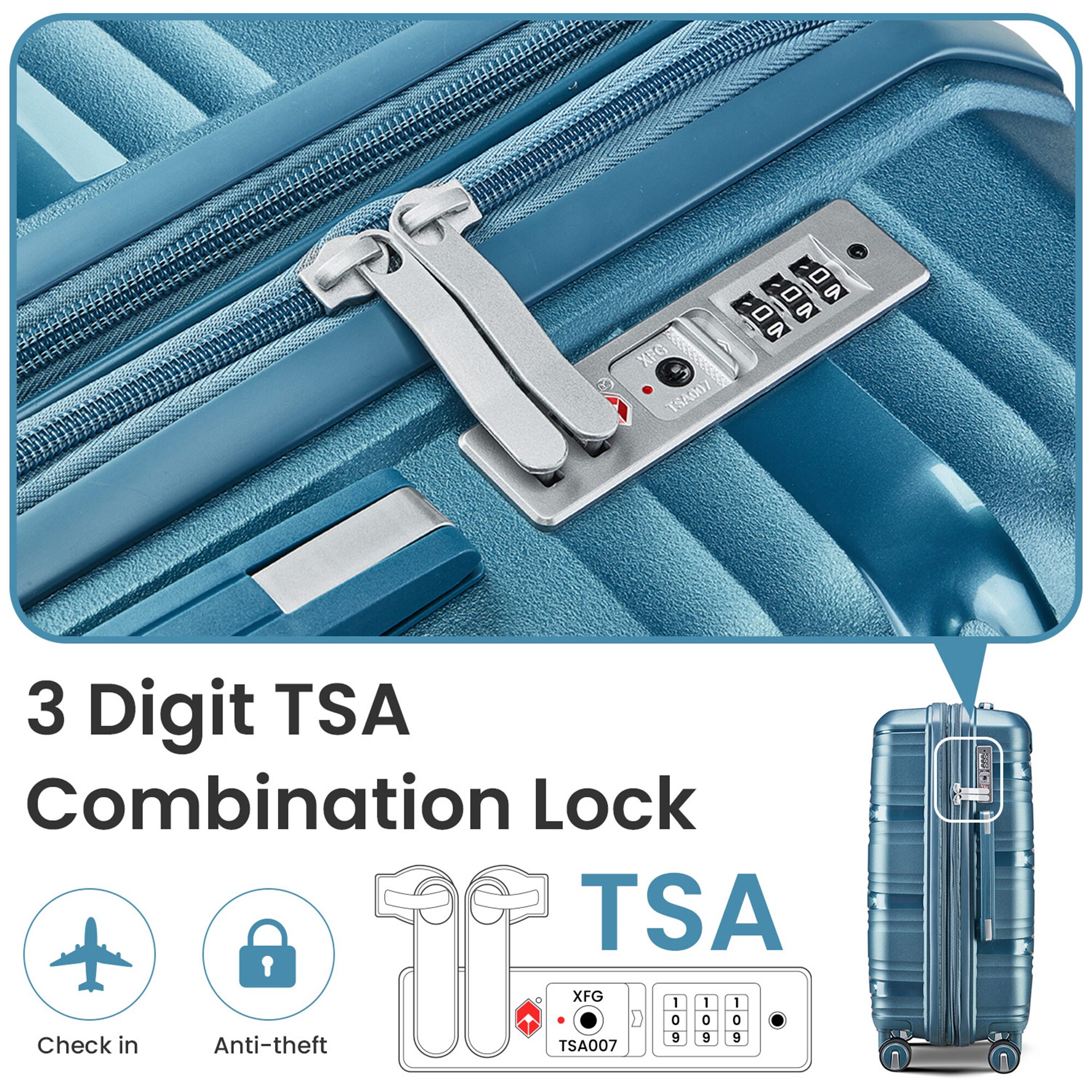 SINOFURN SYD9200001BL Luggage-And-Luggage-Sets - View #13