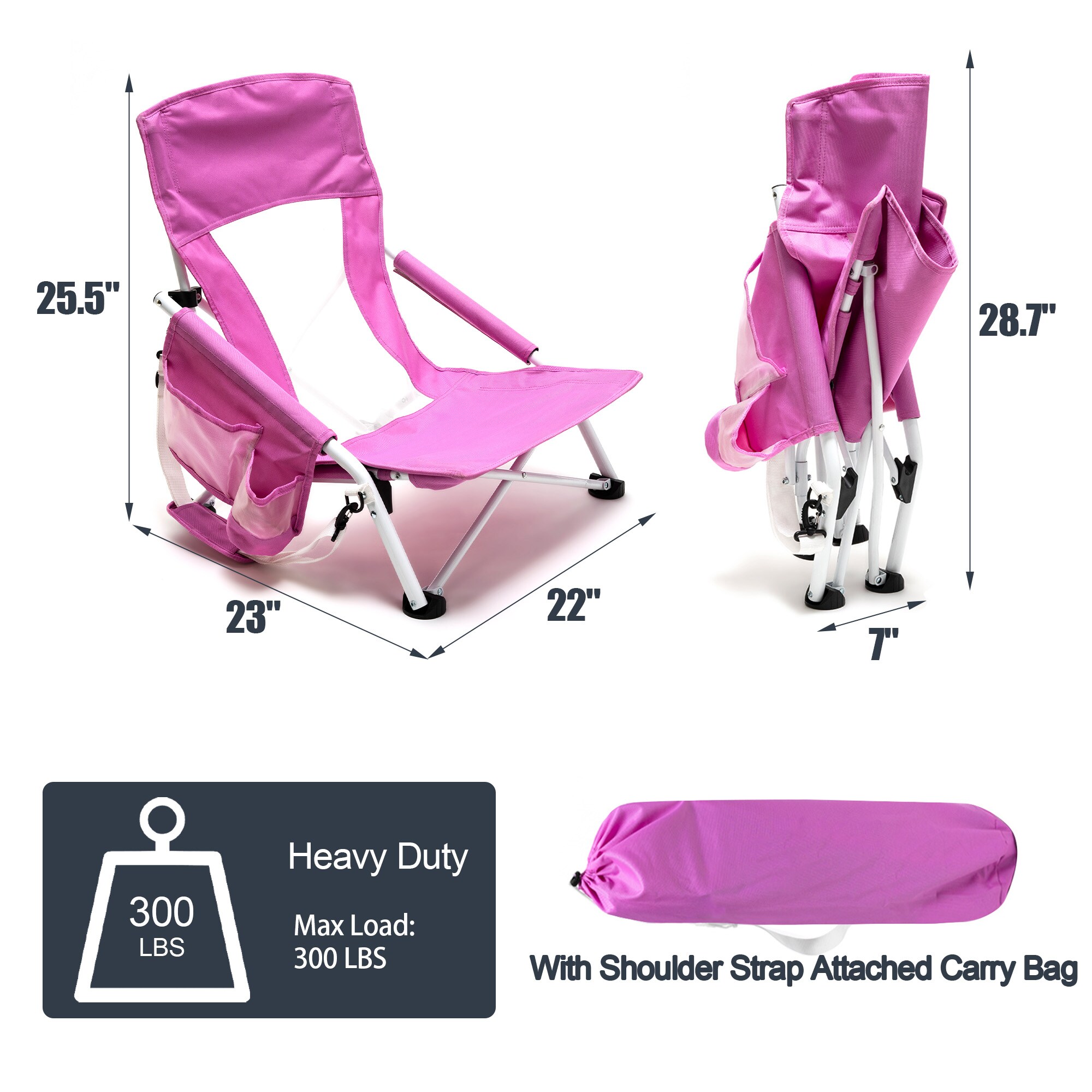 Clihome CL-CCAC2417GPK1 Beach-Camping-Chairs - View #4