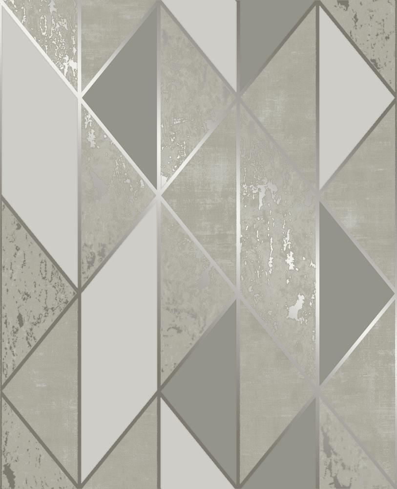 Graham & Brown 106406 Milan 56-Sq. Feet Taupe/Gold Vinyl Textured Stripes Unpasted Wallpaper