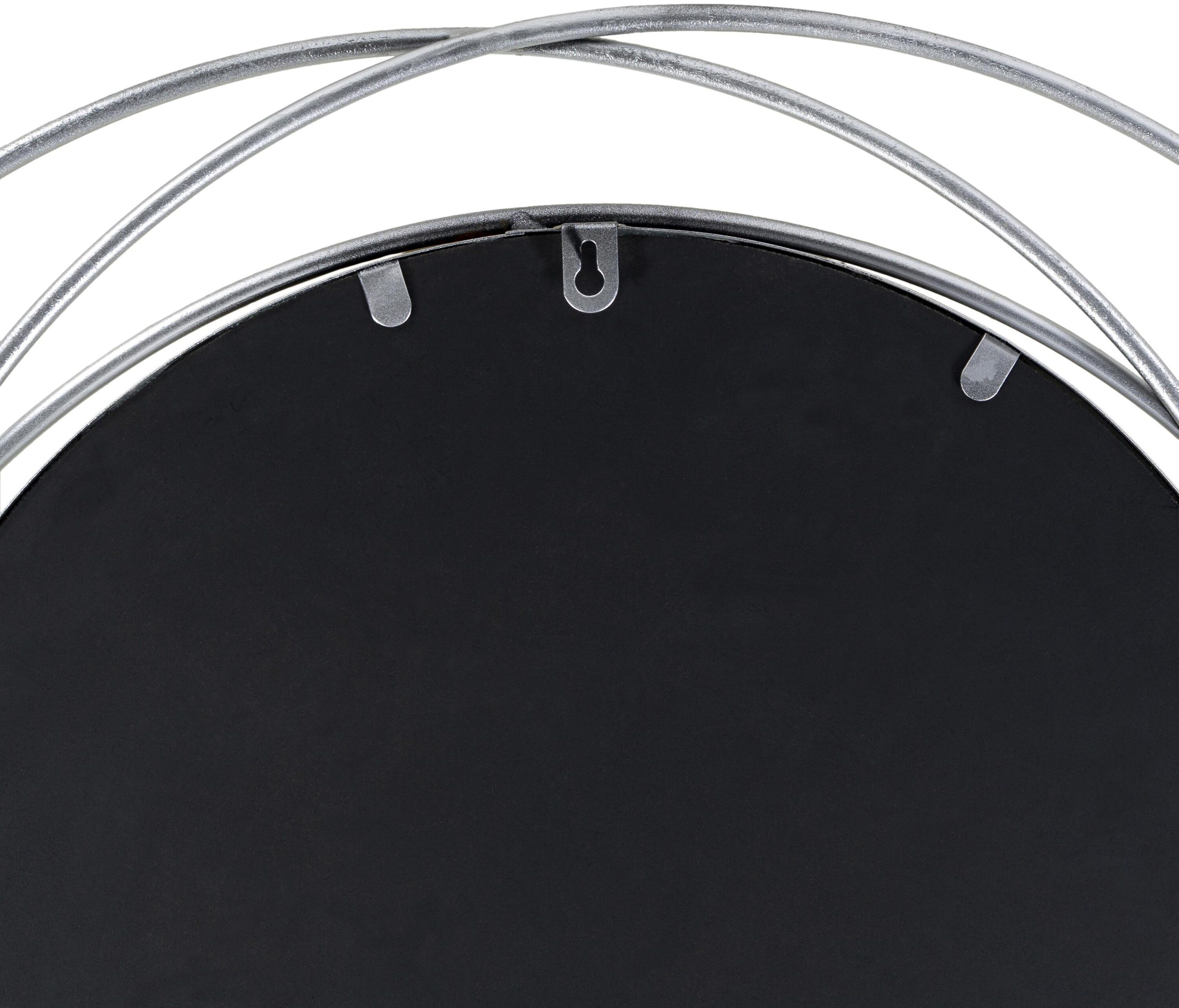 Sleek Rectangular Wood & Silver Dixie Accent Mirror