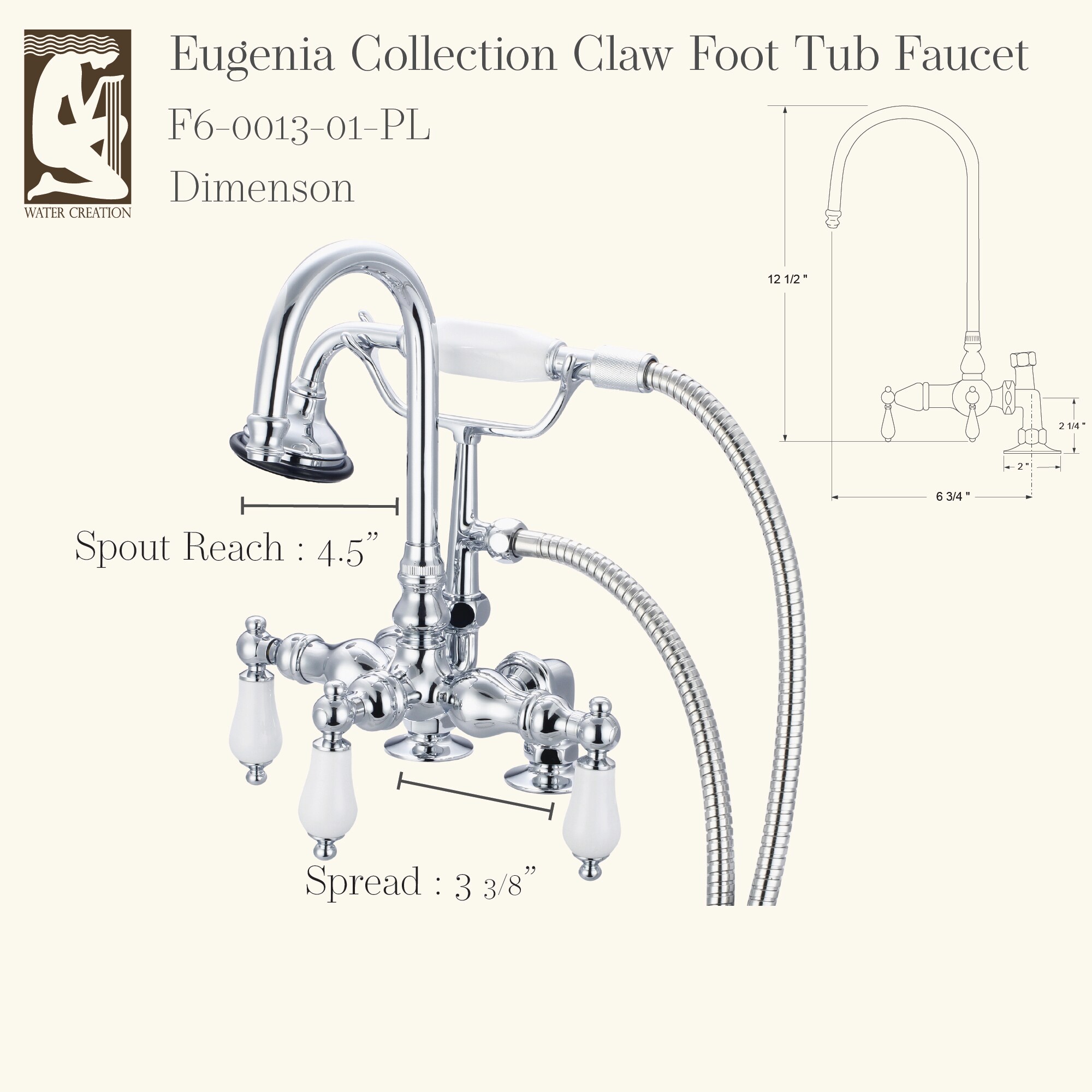 Water Creation F6-0013-01-PL Roman-Tub-Faucets - View #3