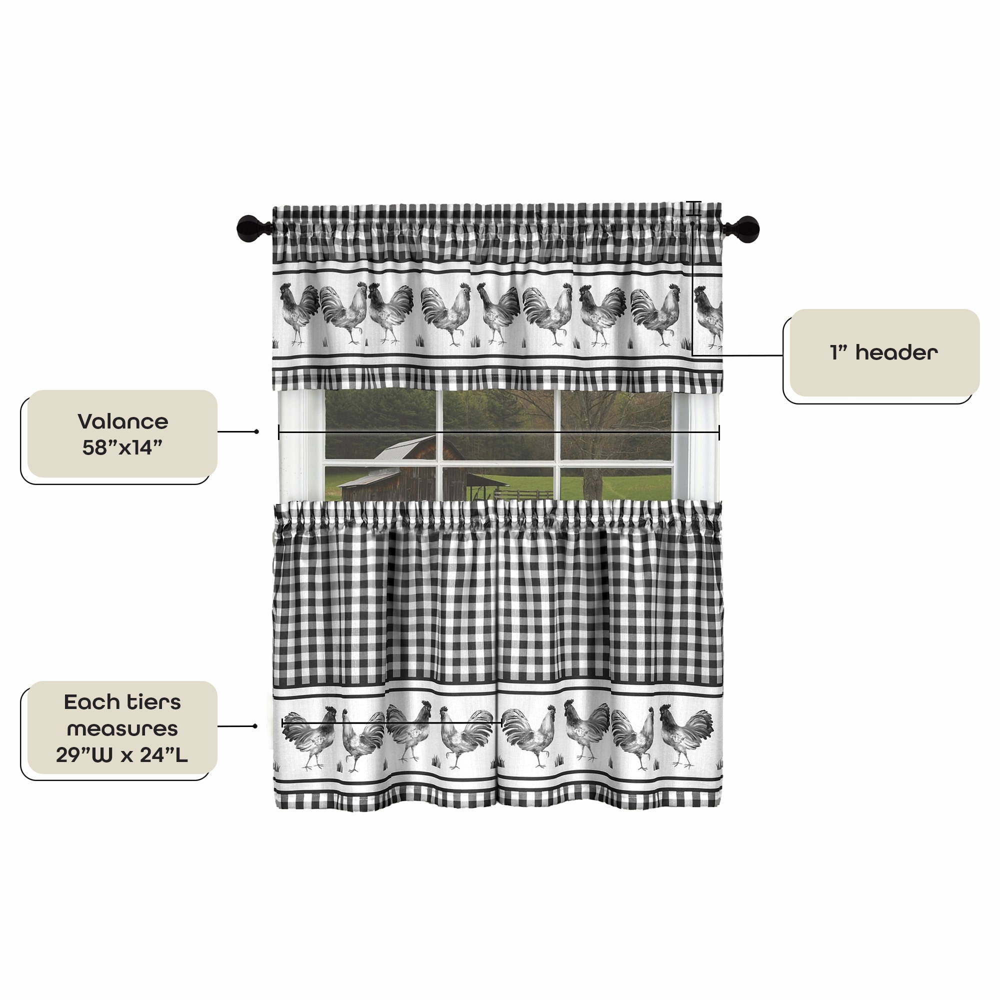 Achim BRTV24BK12 valances - View #5