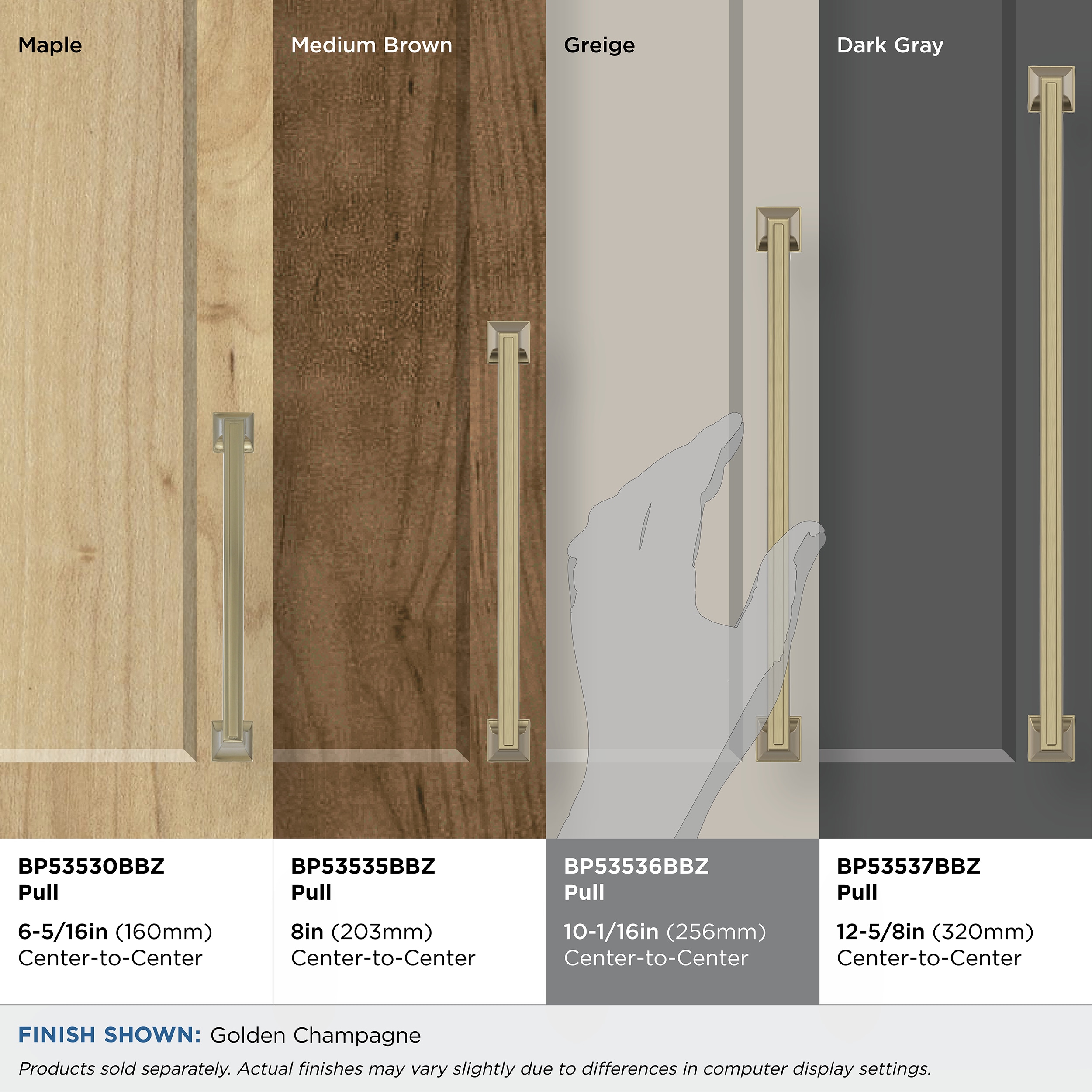 Amerock BP53536BBZ Cabinet-Pulls - View #3