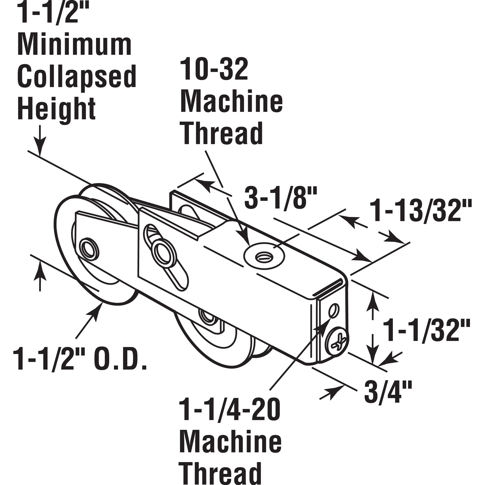 Prime-Line D 1754 Sliding-Patio-Door-Roller-Assemblies - View #2