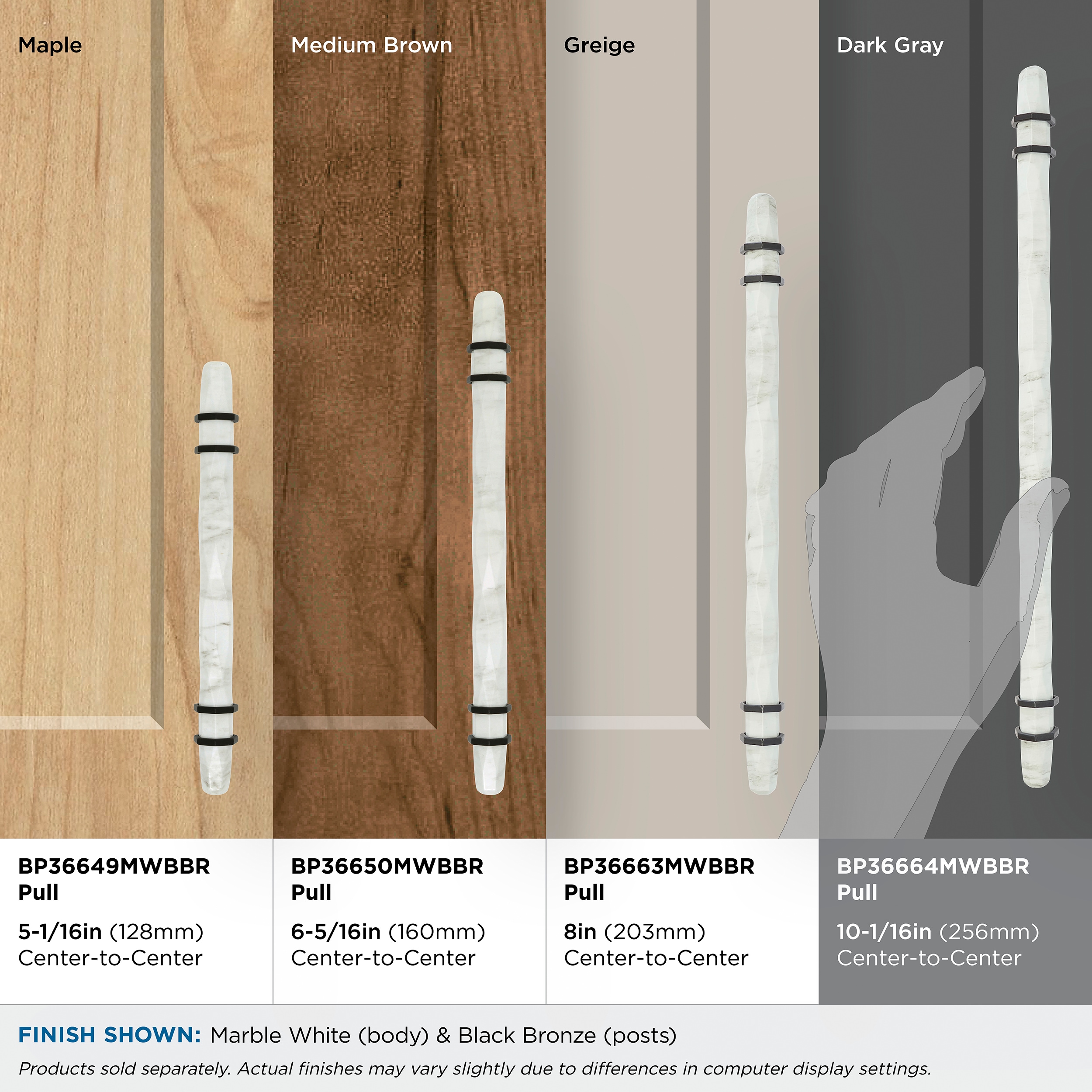 Amerock BP36664MWBBR Cabinet-Pulls - View #4