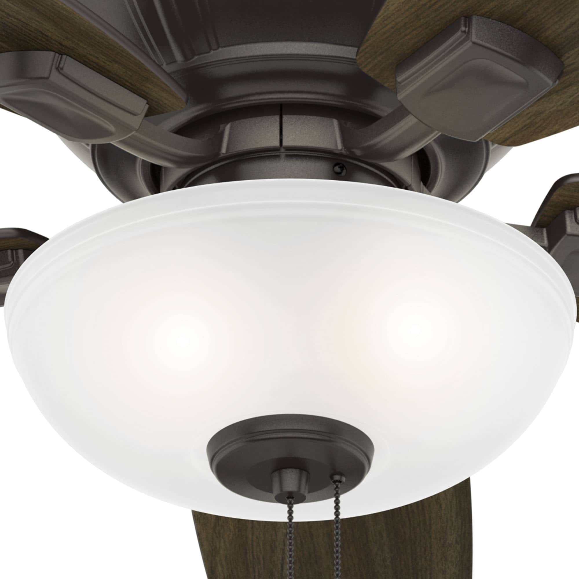 52" Noble Bronze Ceiling Fan with LED Light and Reversible Blades