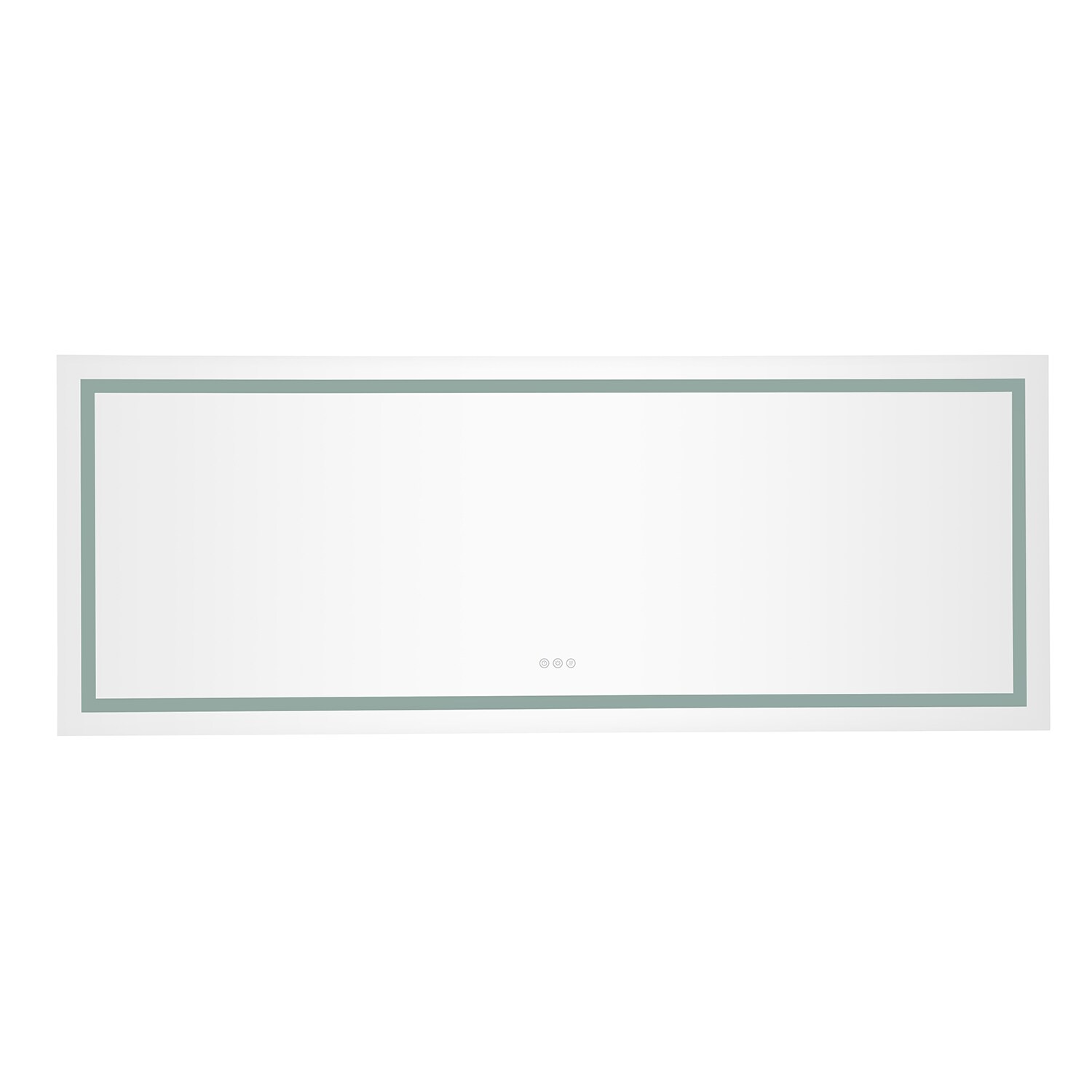 84-in x 32-in Frameless Dimmable Lighted Fog Free Bathroom Vanity Mirror (Silver) | - WELLFOR WA-984DH