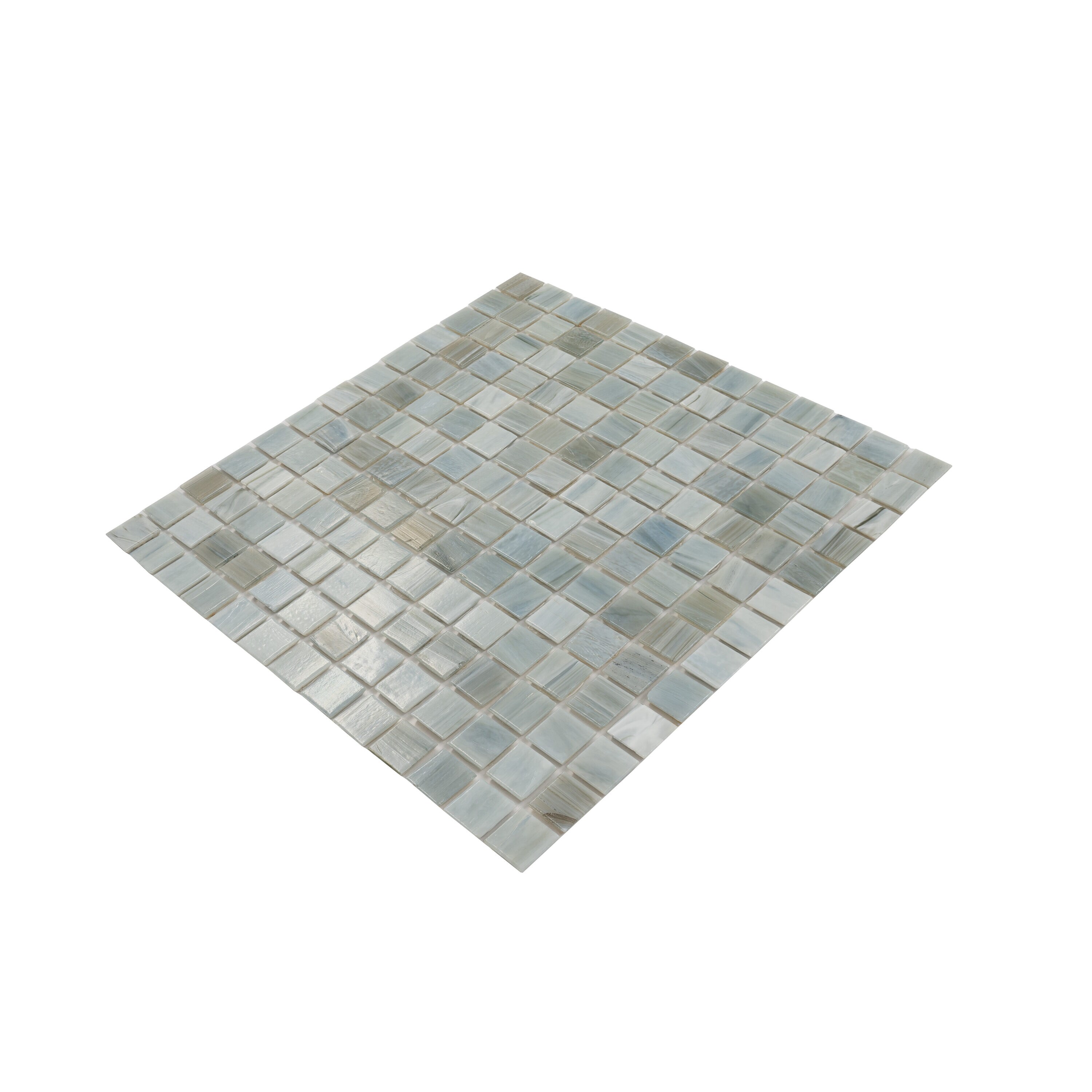 Celestial 12" x 12" Ash Gray Glass Mosaic Tile