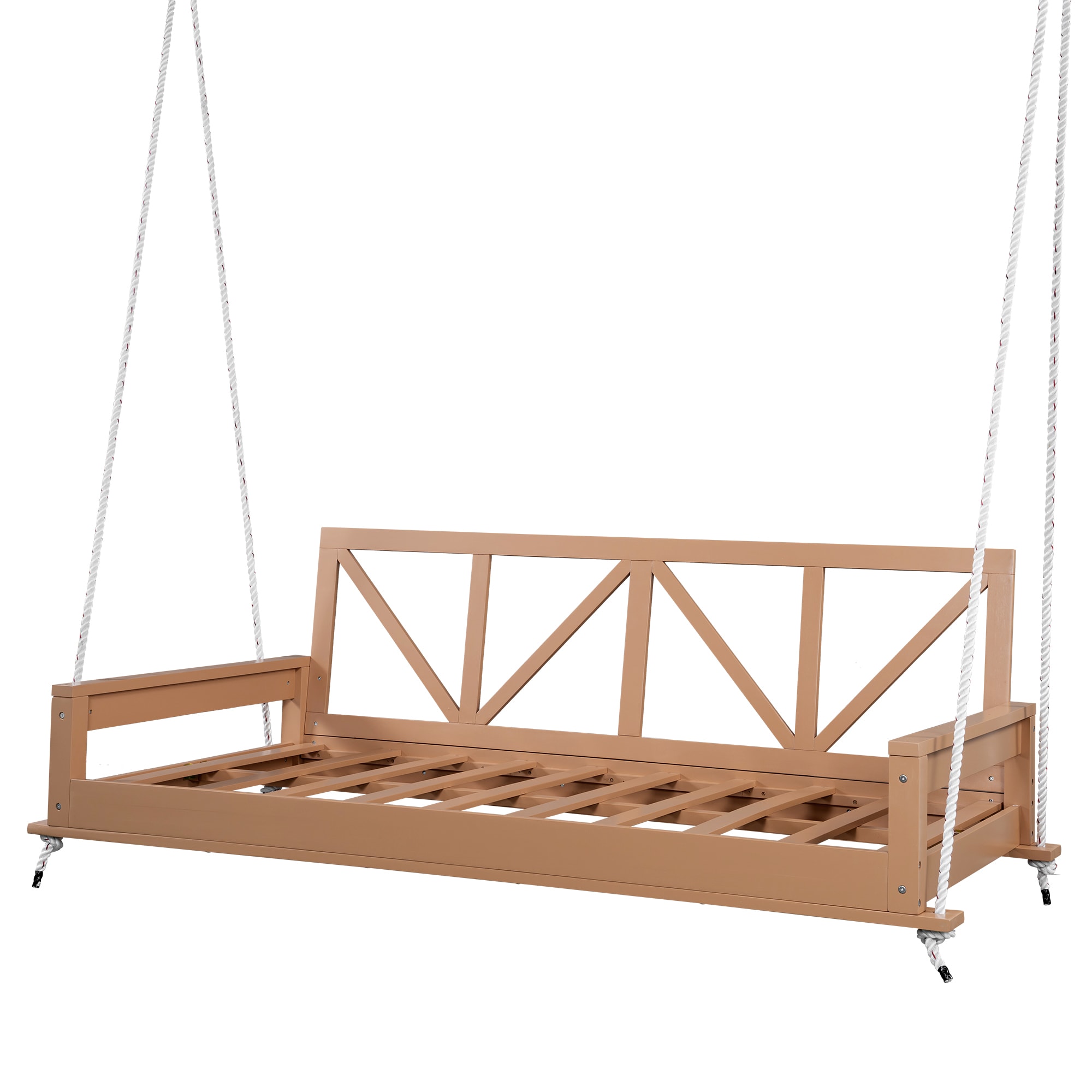 Bybafun YA3800139 2 -person Natural A Wood Outdoor Swing bed