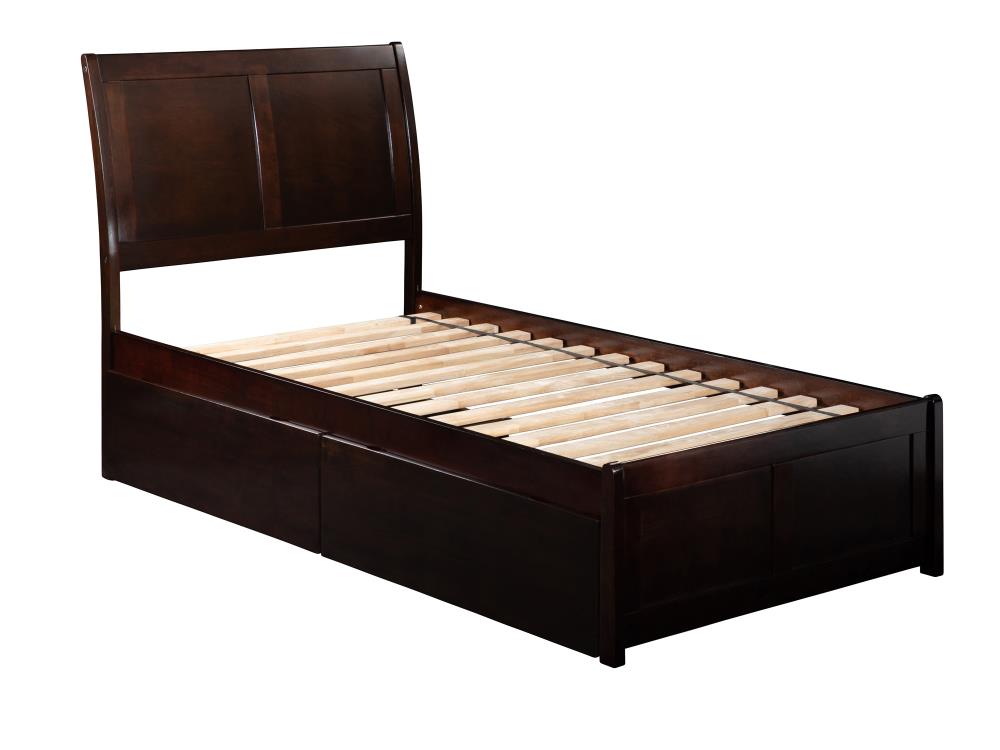AFI Furnishings AR8916111 Portland Espresso Twin Extra Long Wood Platform Bed with Storage
