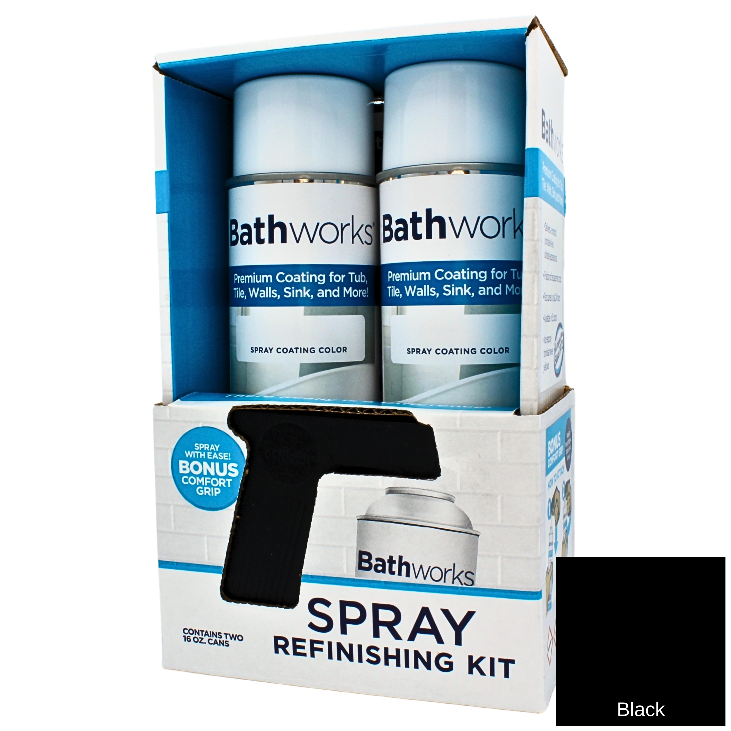 Bathworks Specialty Black High-gloss Tub Tile Refinishing paint ( Spray can ) #BSP-005