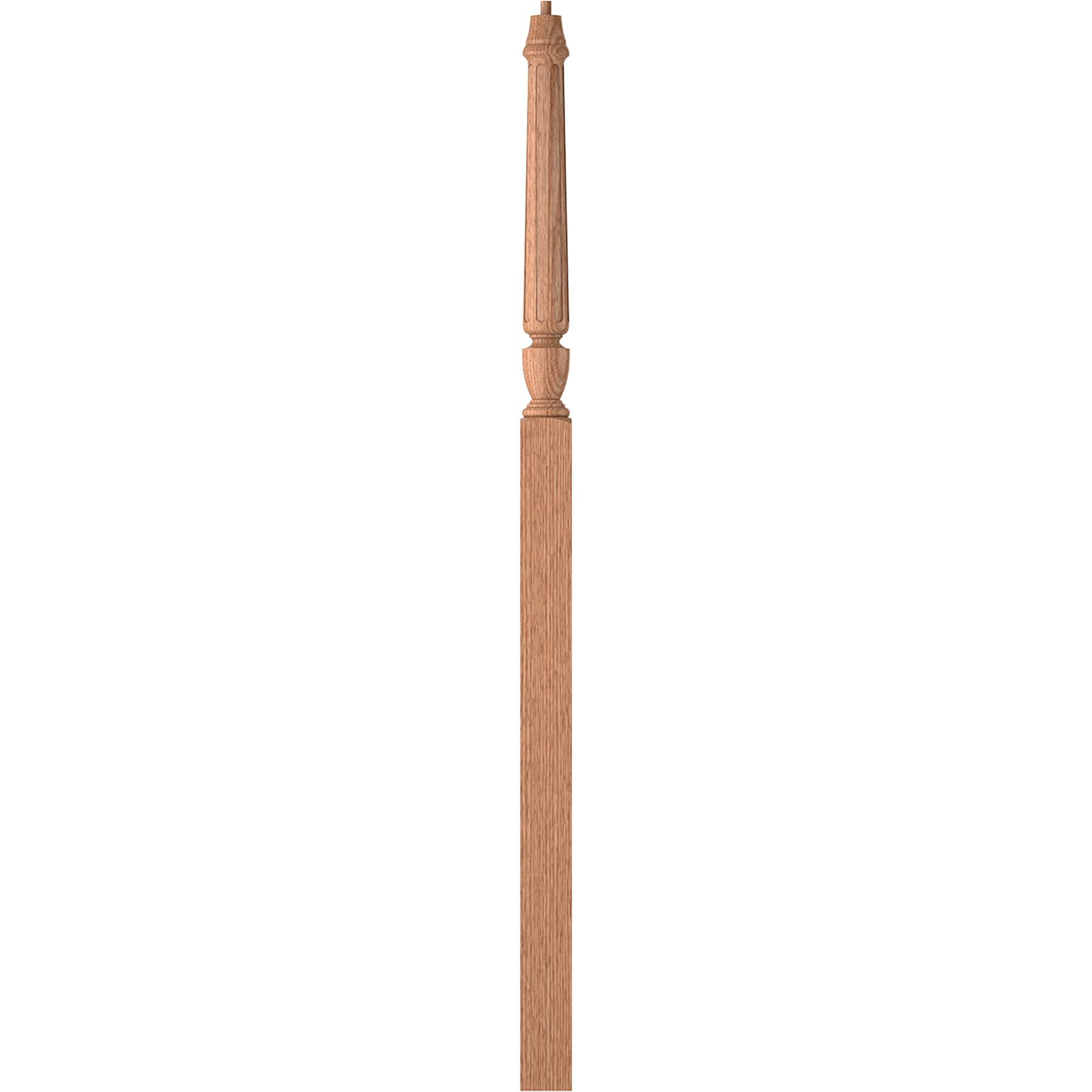 L.J. Smith Stair Systems LJF-3018-O Regent 3.5-in x 73-in Unfinished Red oak Intermediate Stair Newel Post