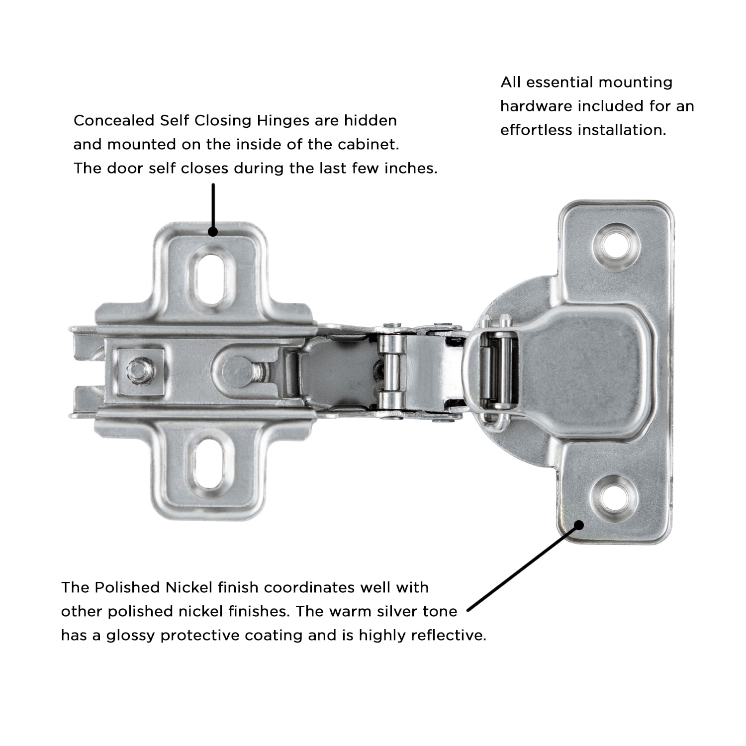 Hickory Hardware P5115-14-10B Cabinet-Hinges - View #3