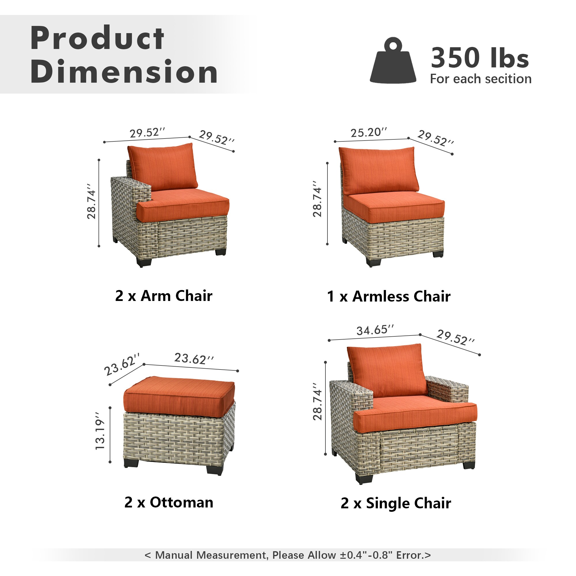 ALTRIGUS 6L-TBS807-AL Patio-Conversation-Sets - View #3