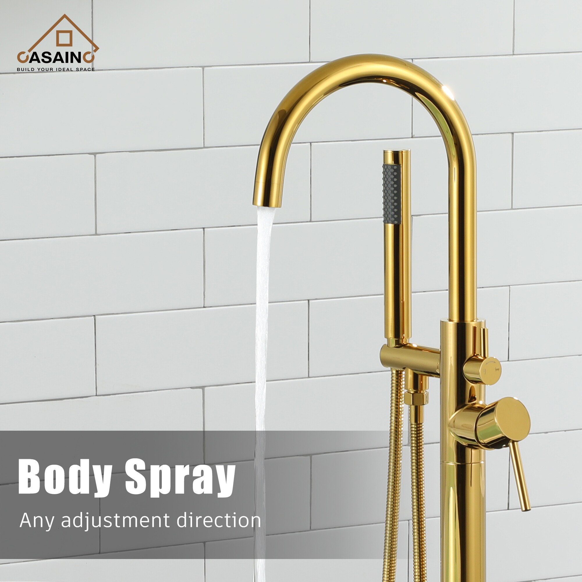 CASAINC TC08-TG Roman-Tub-Faucets - View #7