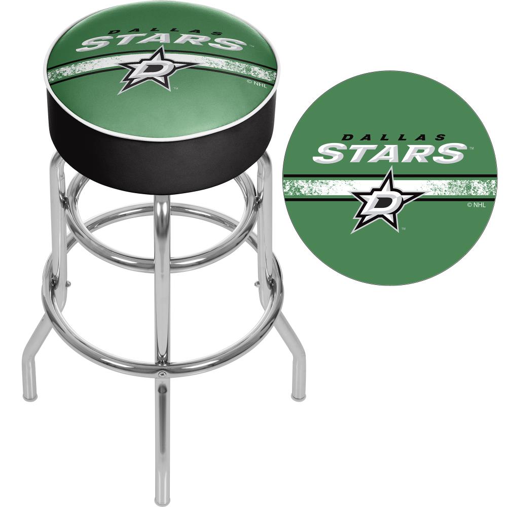 NHL Chrome Bar Stool with Swivel - Dallas Stars