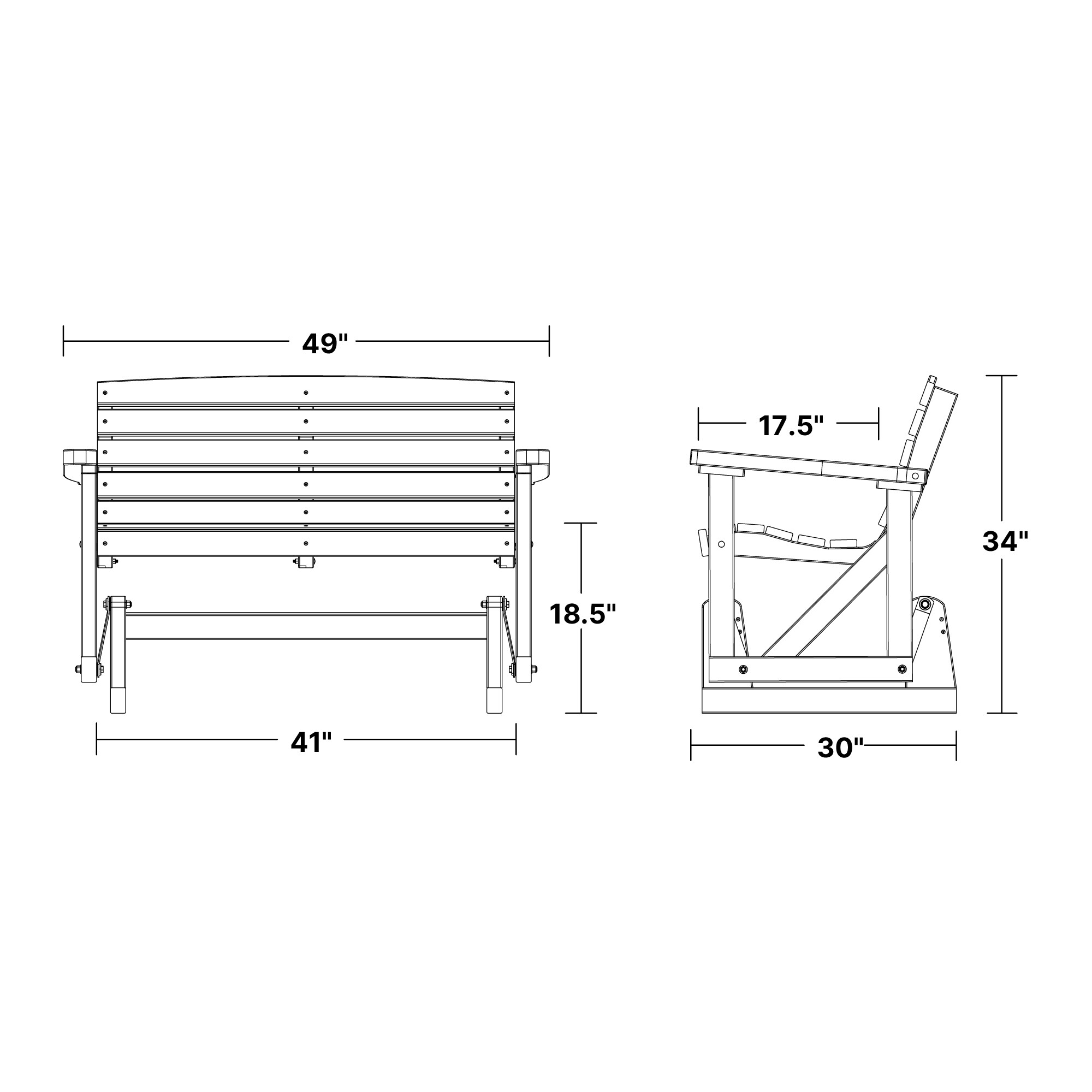 Wildridge LCC-209-CR Swing-Gliders - View #4