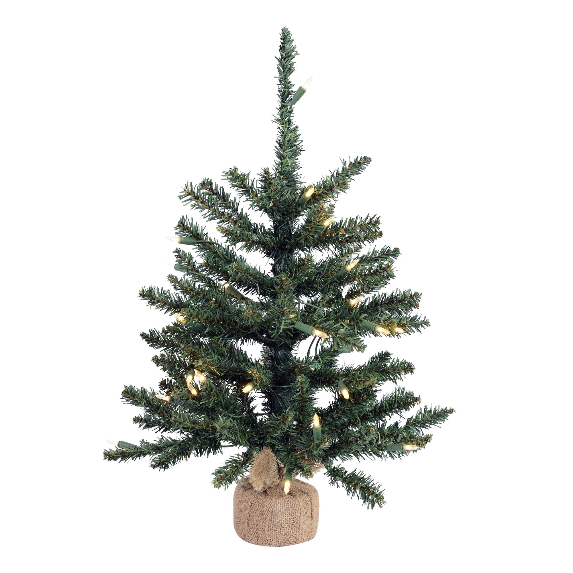 Vickerman B160425LED 2-ft Pine Pre-lit Artificial Christmas Tree with White LED Lights
