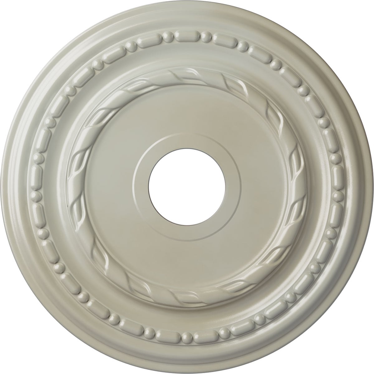 Ekena Millwork CM17DUFBS Dublin 17.875-in W x 17.875-in L Painted Flash Blue Polyurethane Whole Ceiling Medallion
