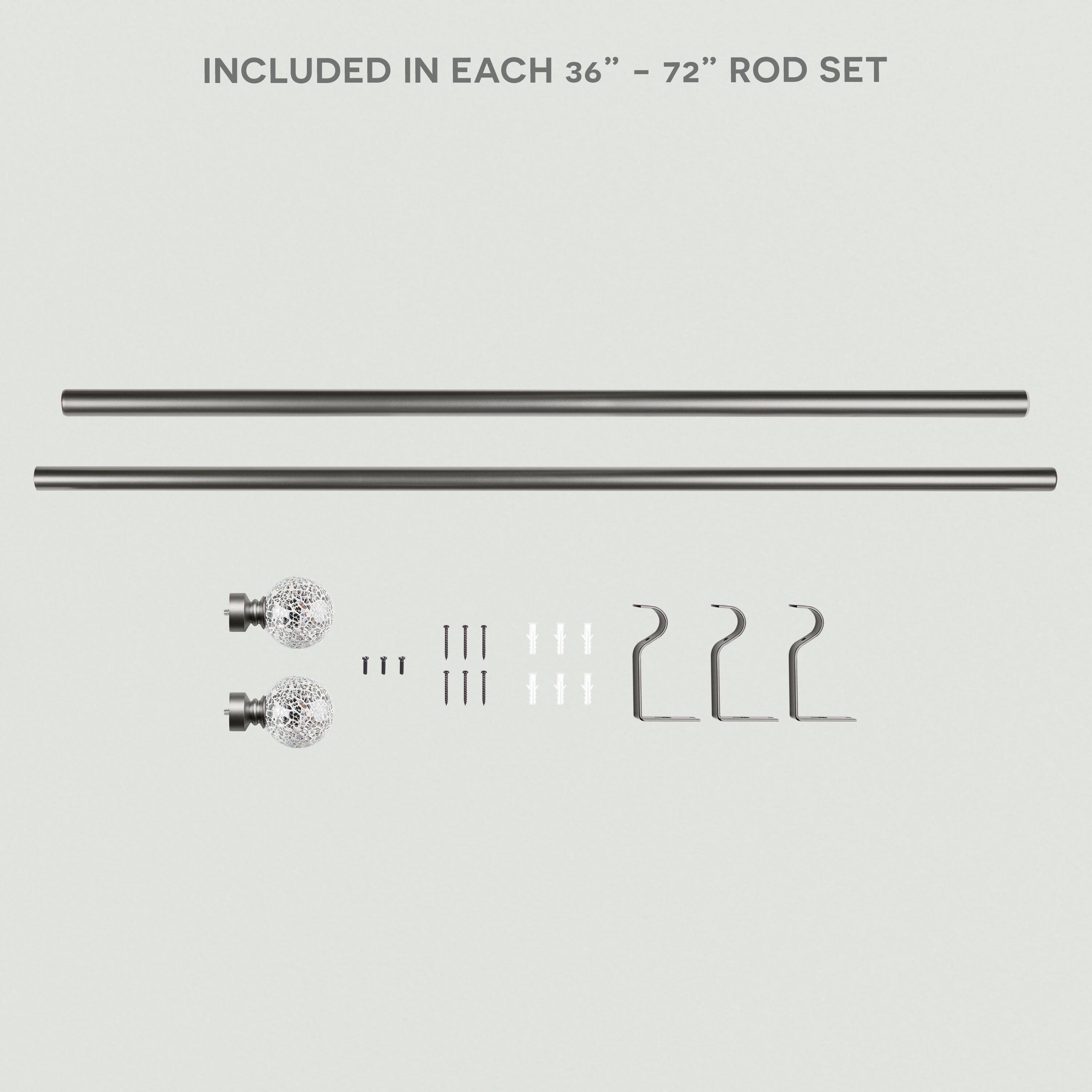 Exclusive Home ER1002-02 3672 Curtain-Rods - View #2