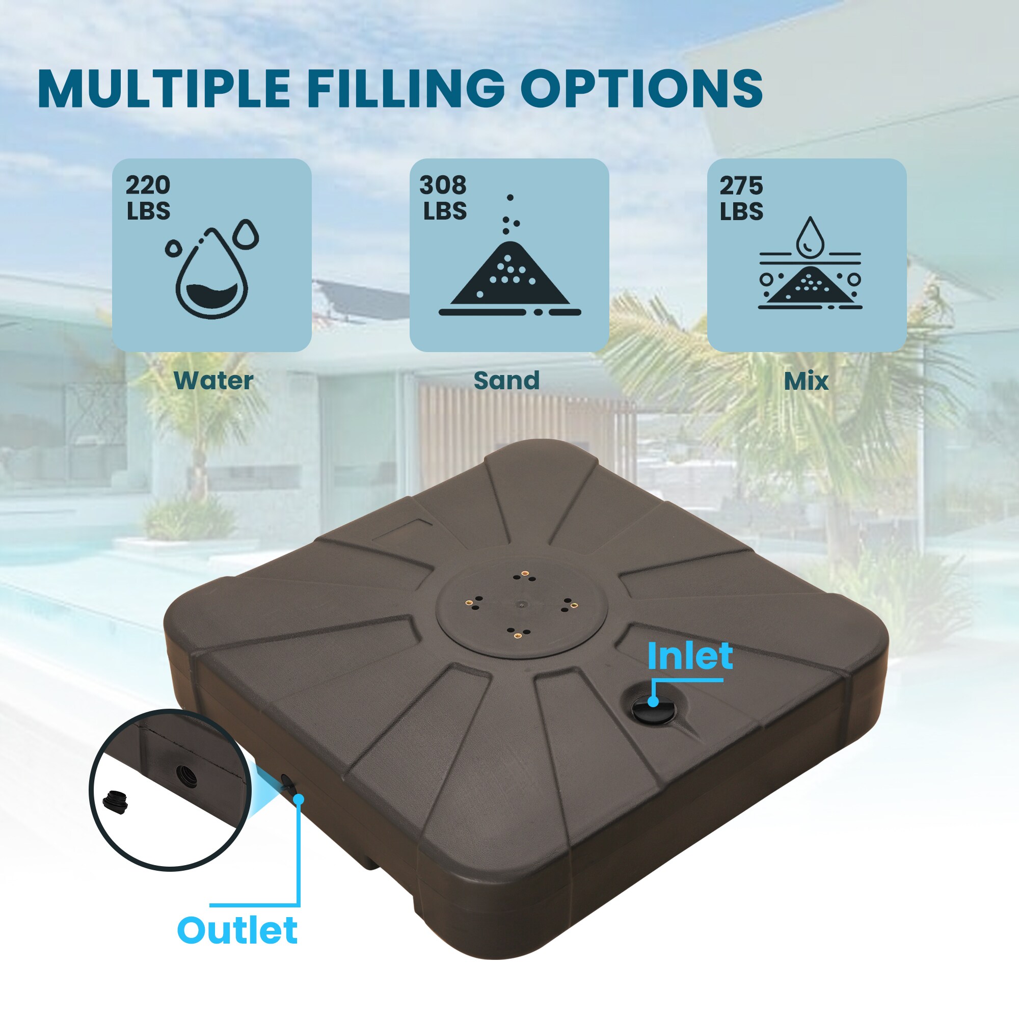 Clihome CL-JX435B Umbrella-Bases - View #5