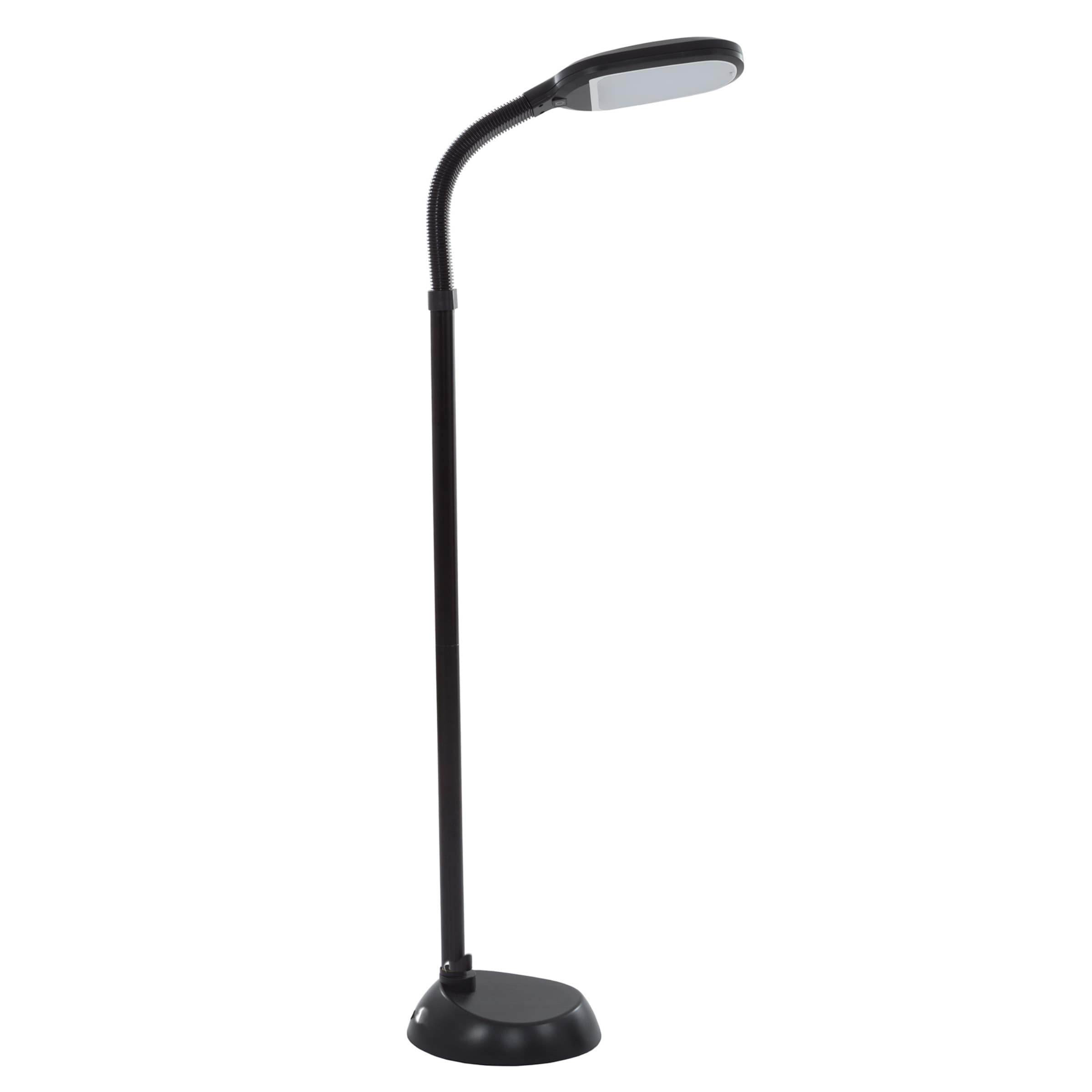 Hastings Home Natural Daylight LED Floor Lamp 60-in Black Arc