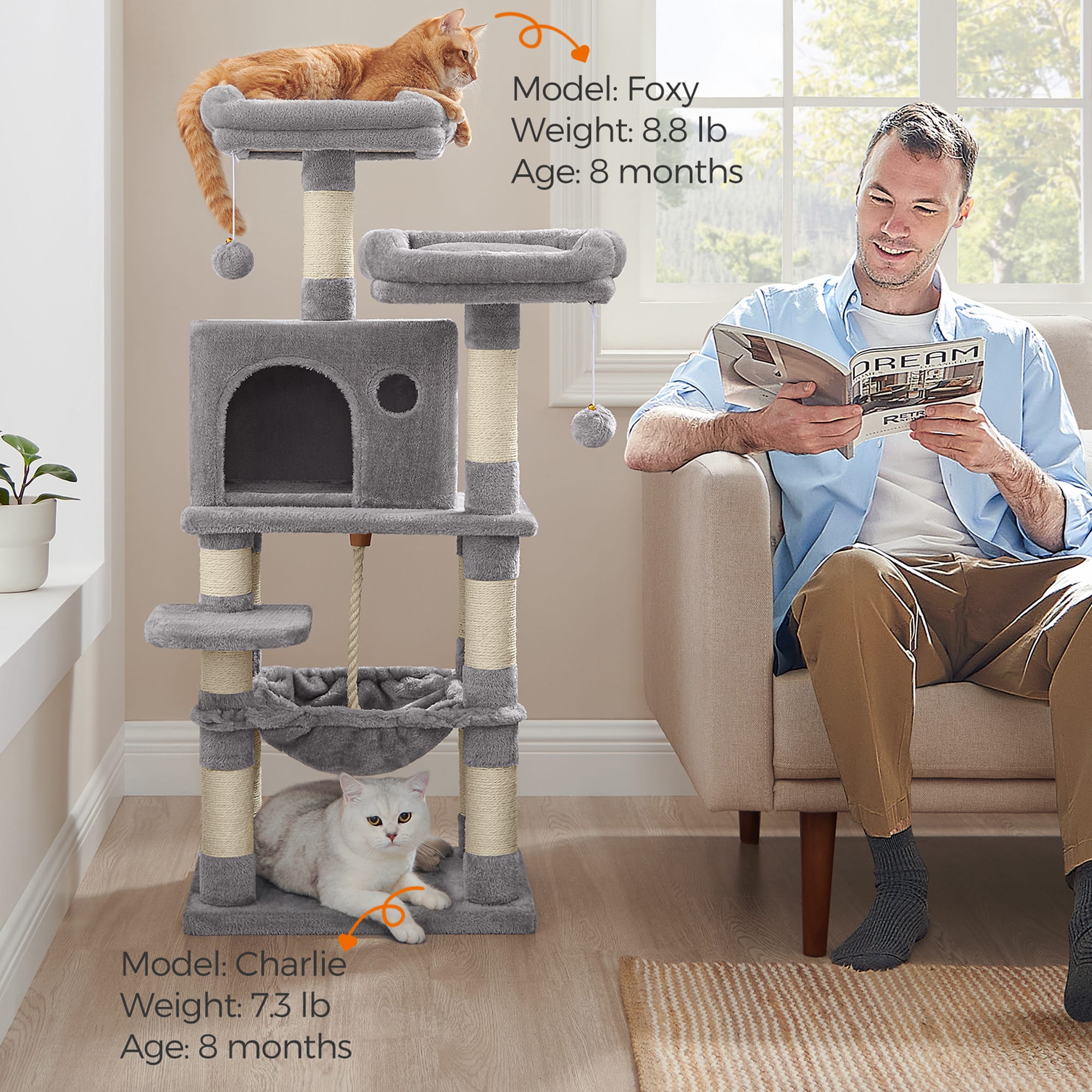 SONGMICS HOME PCT215W01 Cat-Trees - View #2