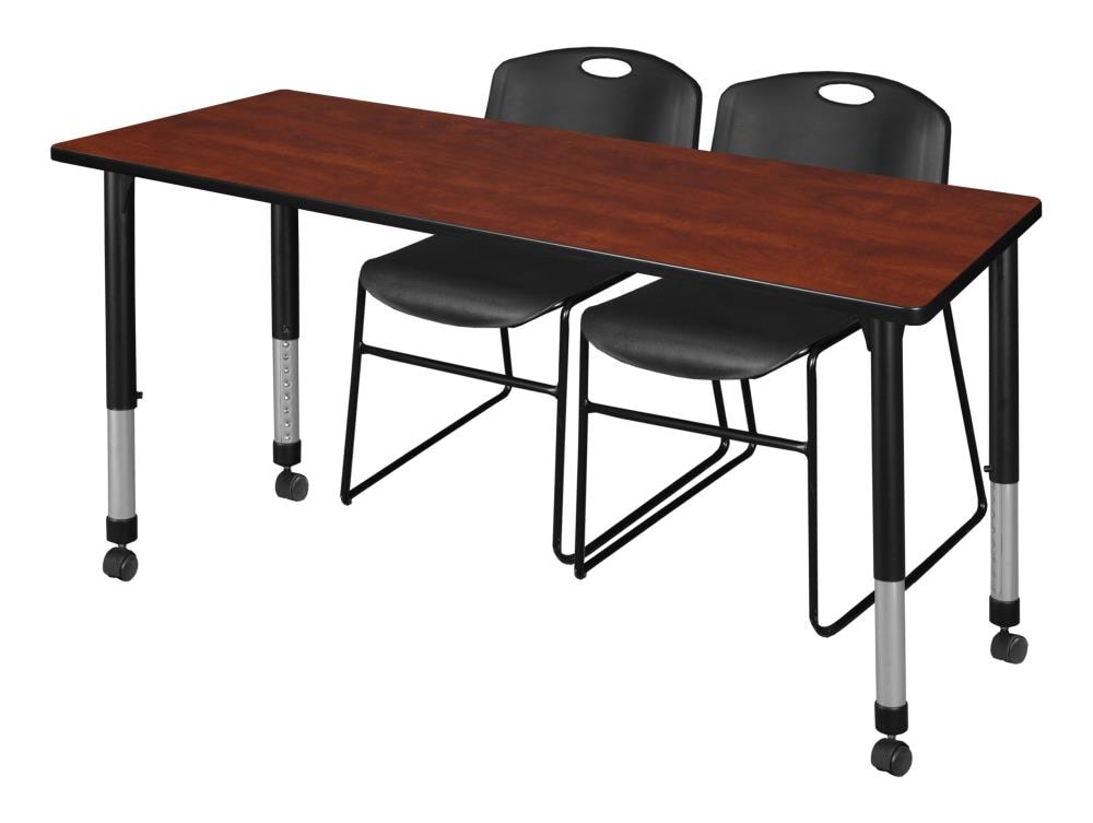 Regency MT7230CHAPCBK44BK Classroom Tables Red 4-Person Training Table (72-in W x 34-in H)