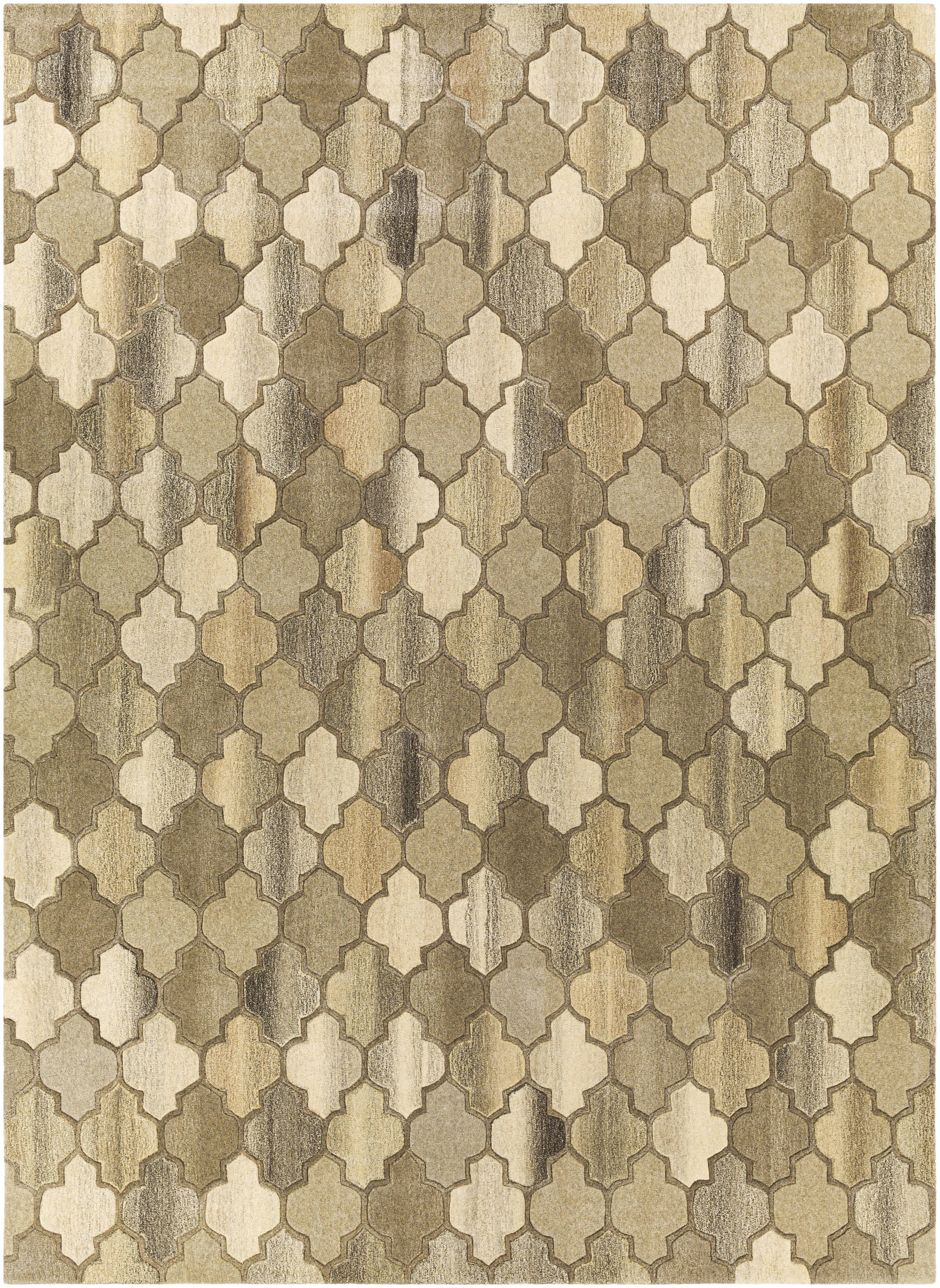 Livabliss FM7208-811 Forum 8 X 11 Wool Brown Indoor Trellis Area Rug