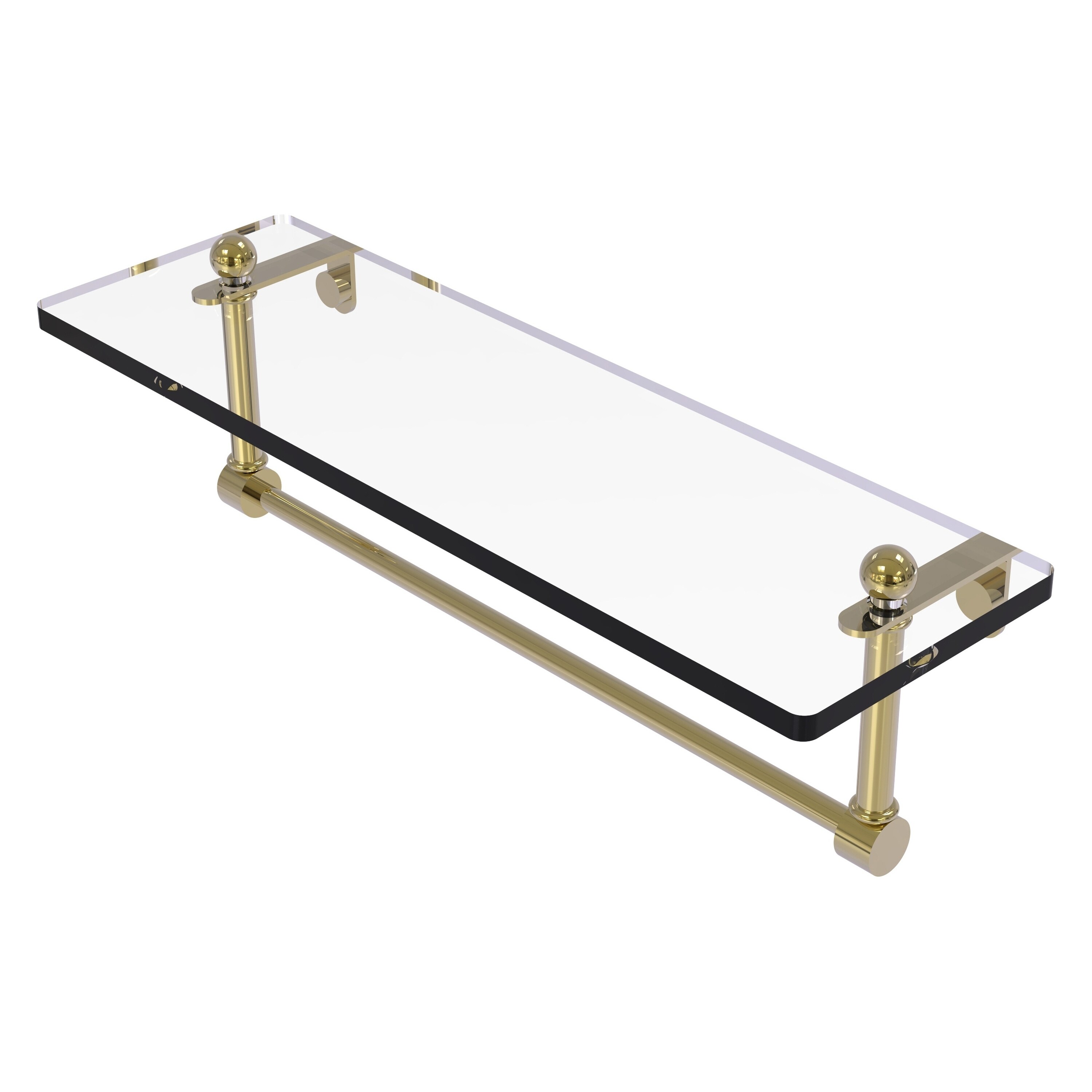 Allied Brass PR-1/16TB-UNL Prestige Regal Unlacquered Brass Wall mount Bathroom Shelf ( 16-in x 5-in x 5-in )