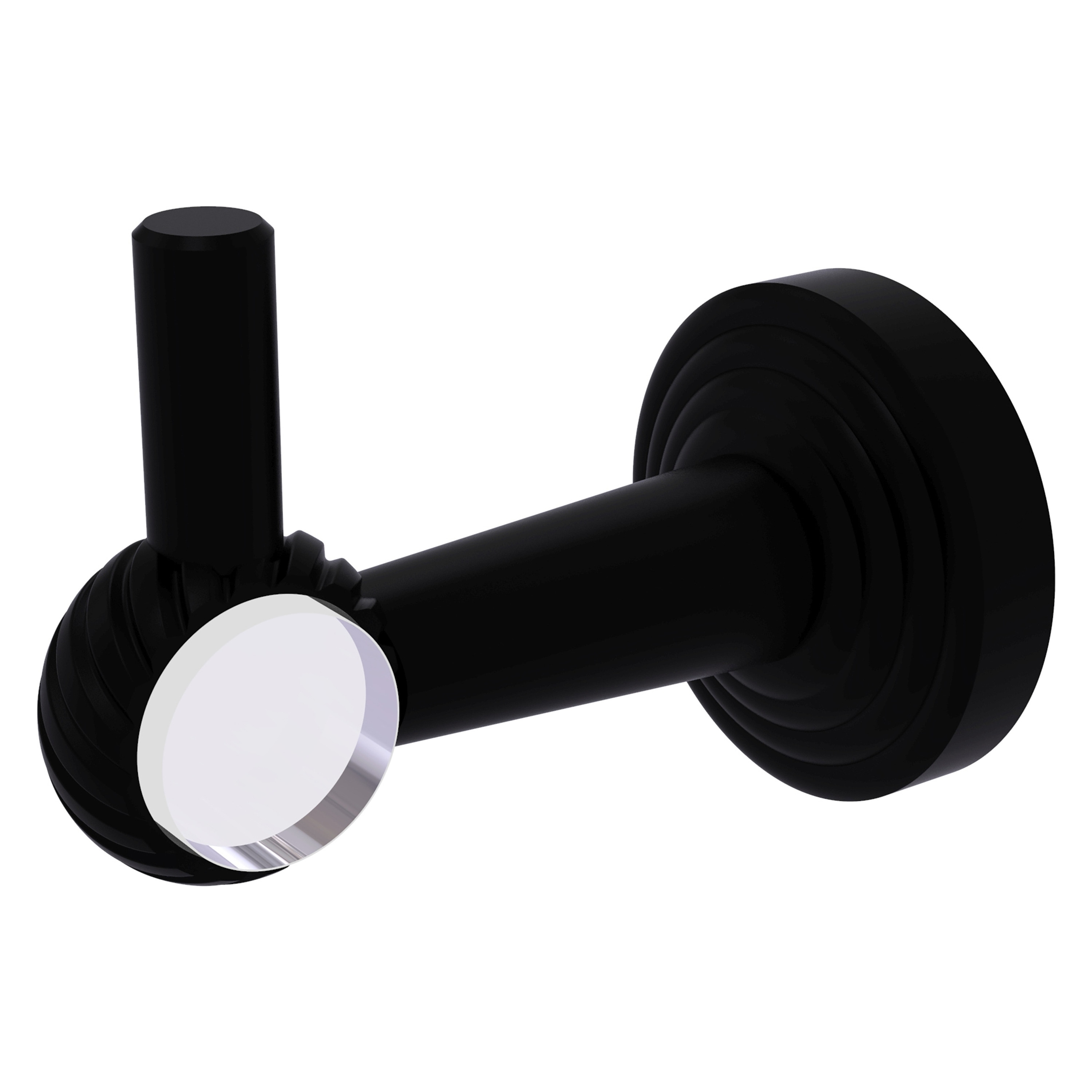 Allied Brass PB-20T-BKM Pacific Beach Matte Black Single -Hook Wall mount Towel Hook