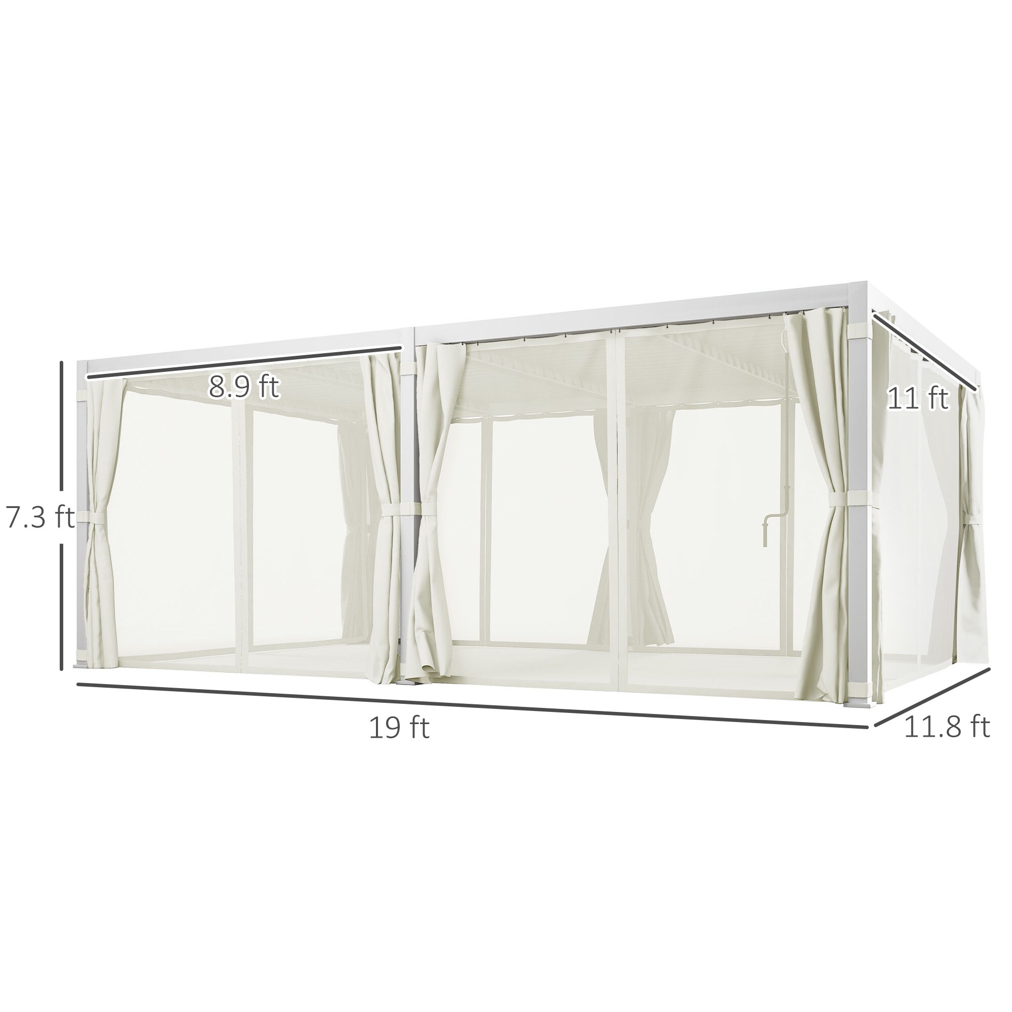 Outsunny 84C-509V00WT Wood-Resin-Gazebos - View #5