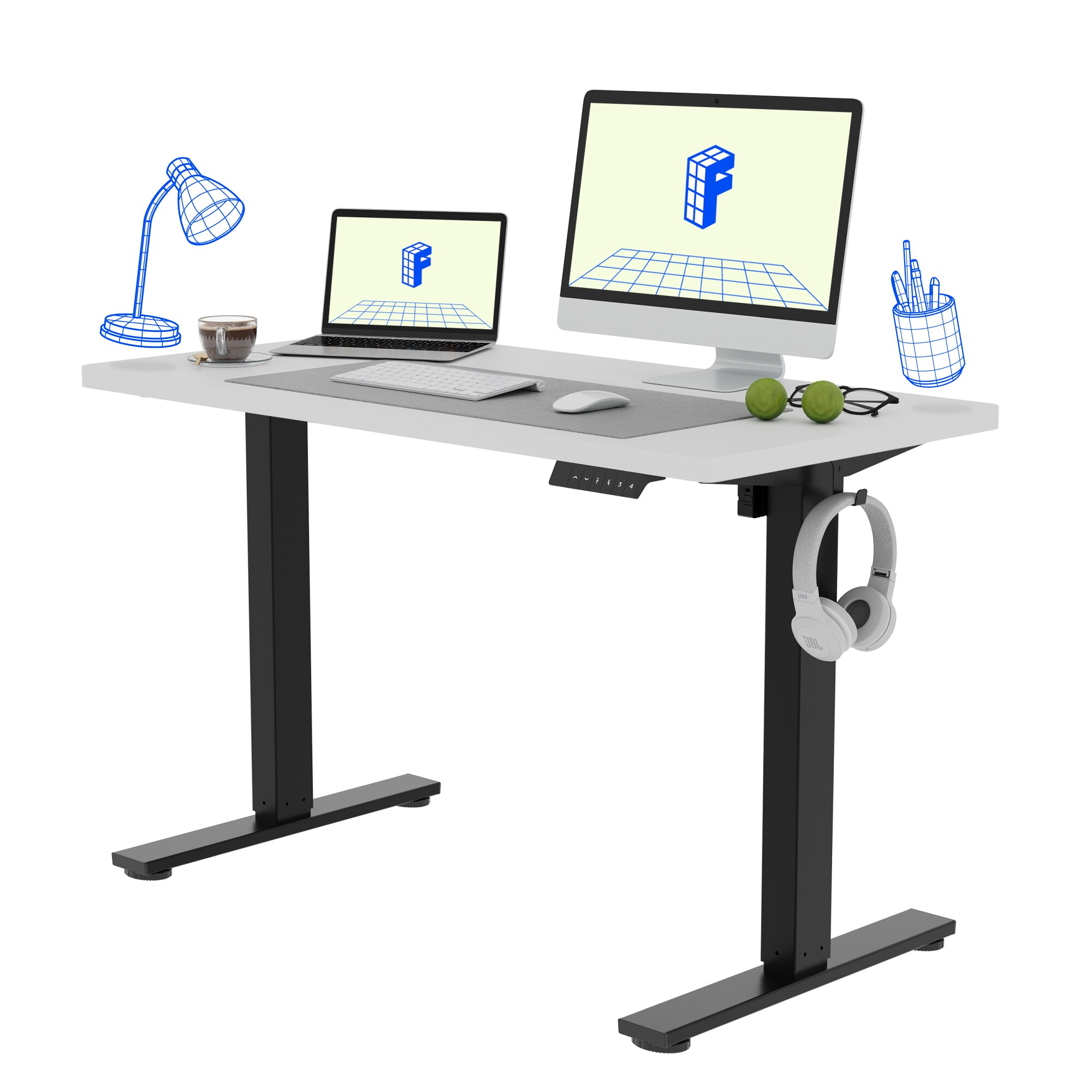 FlexiSpot E2BR4824W 48-in White Modern/Contemporary Standing desk