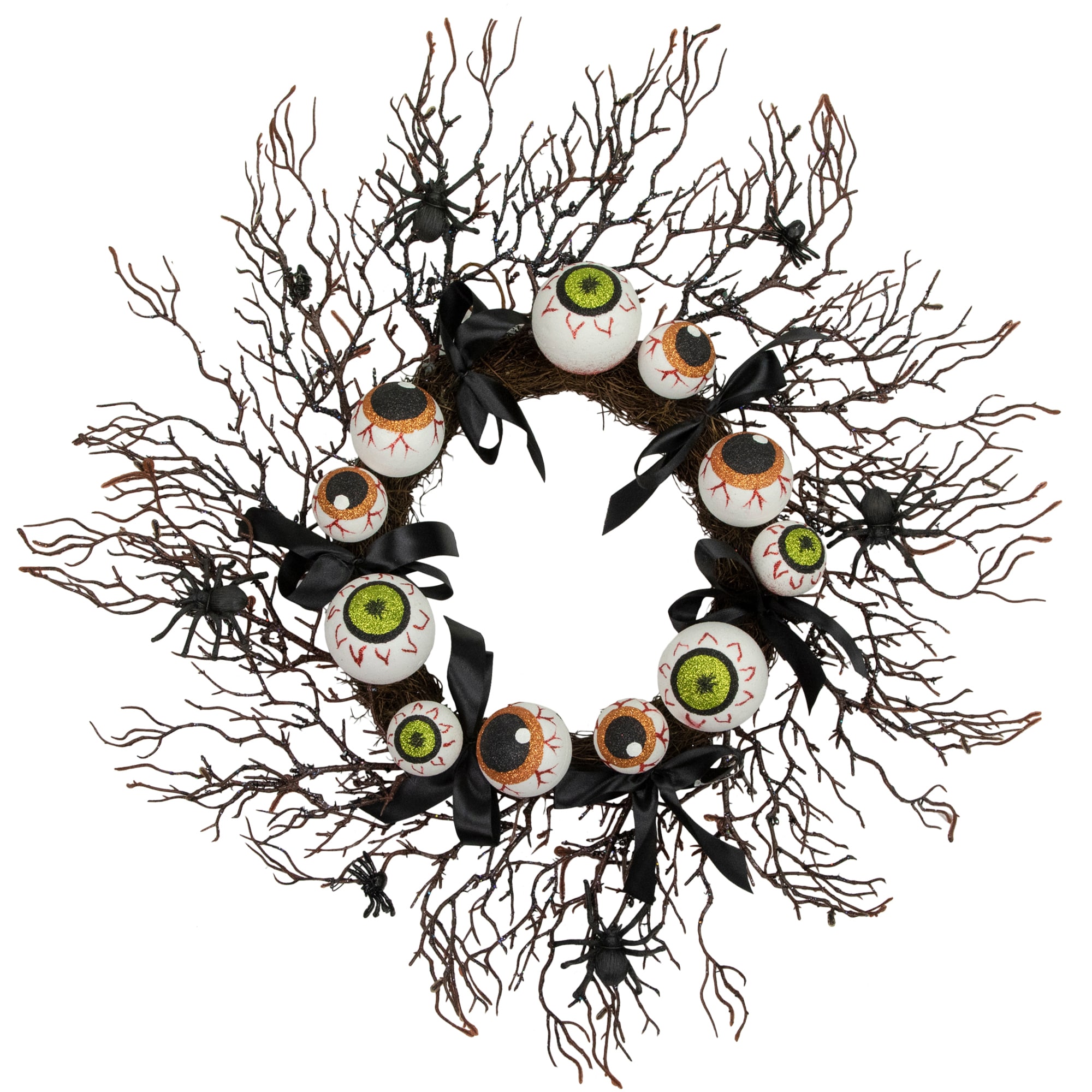 Northlight 35164158 2-ft 24-in Black Spider Artificial wreath