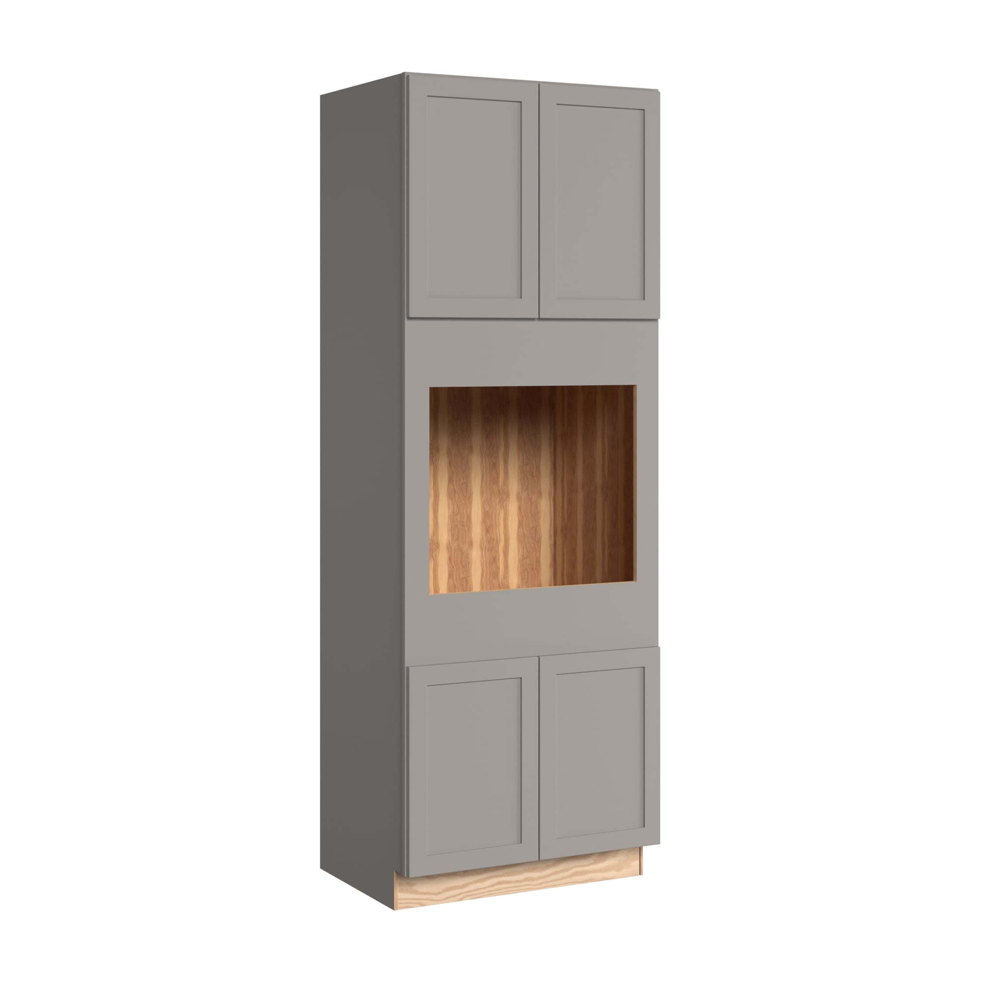 KraftMaid Momentum OC332493SG81 Deveron 33-in W x 93-in H x 24-in D Pebble Grey Single oven Pantry Fully assembled Plywood Cabinet (Recessed Panel Shaker)