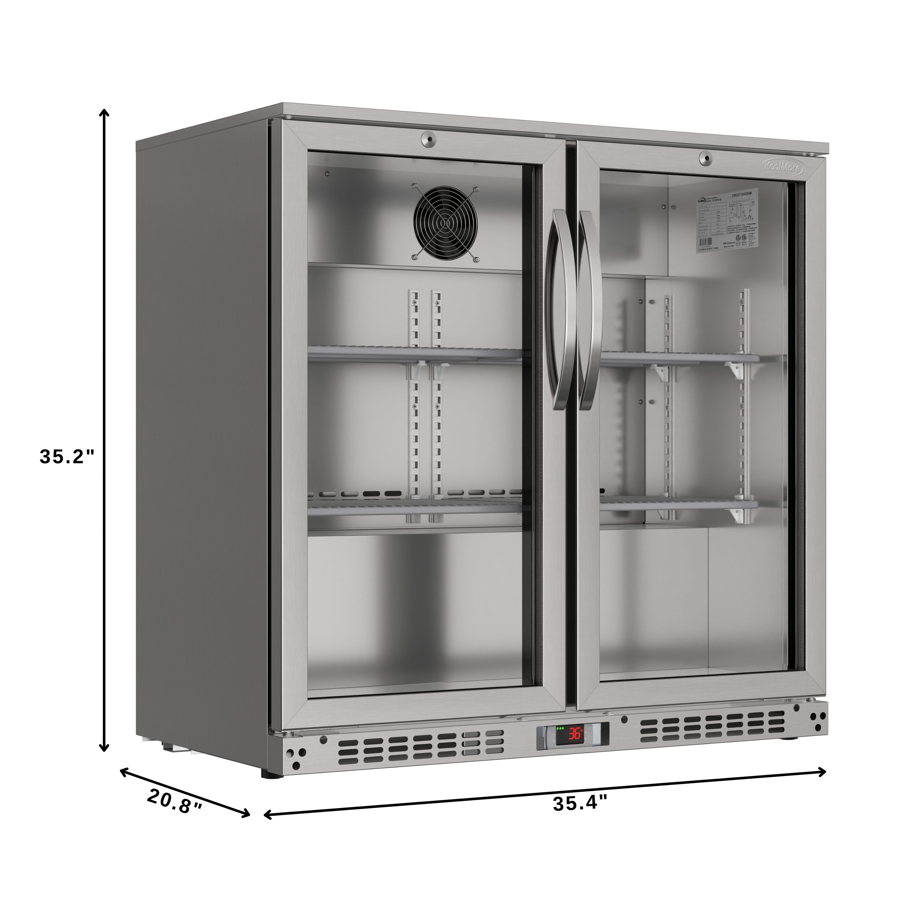 KoolMore CT35-2S-SS Commercial-Refrigerators - View #5