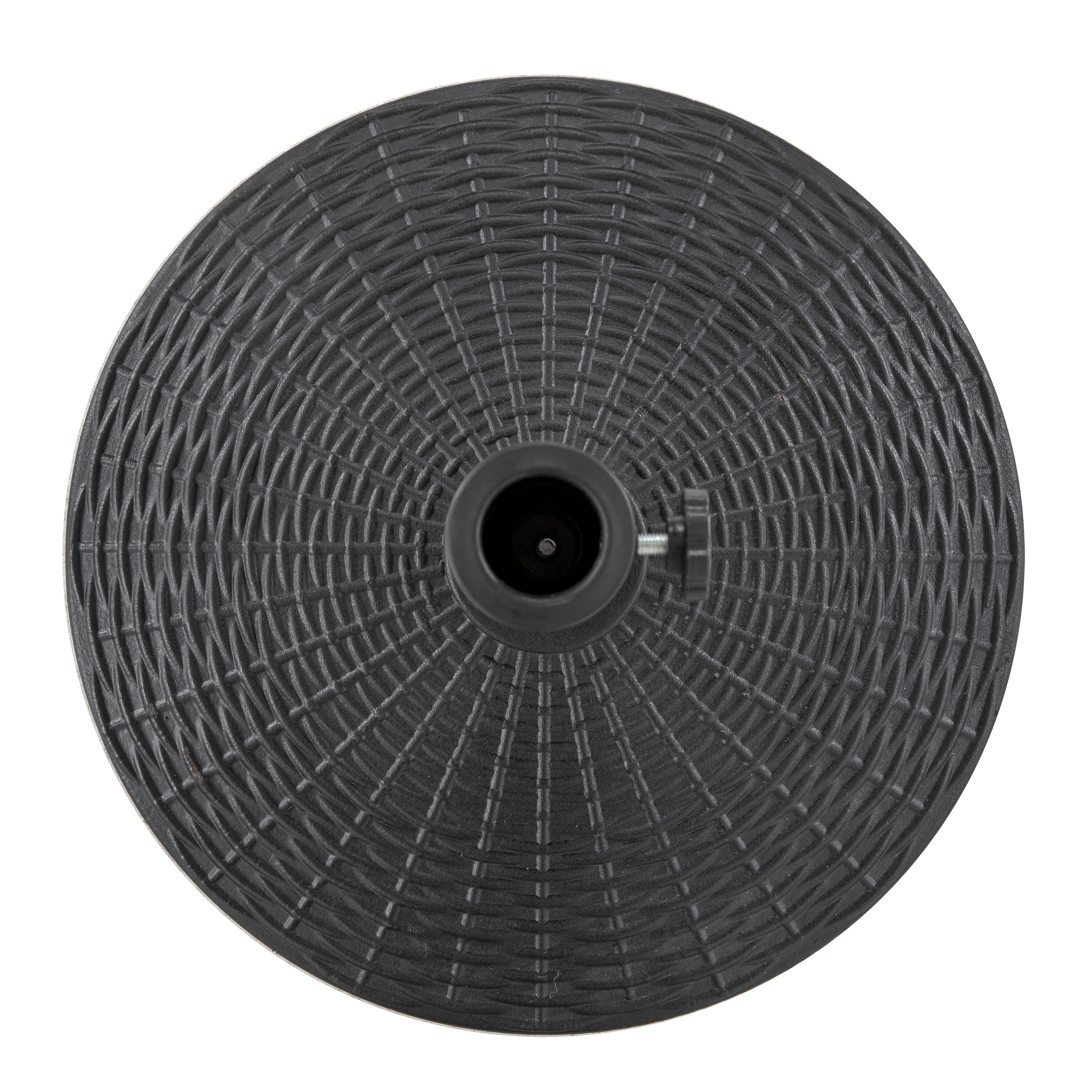 Black Heavy-Duty Round Concrete Patio Umbrella Base