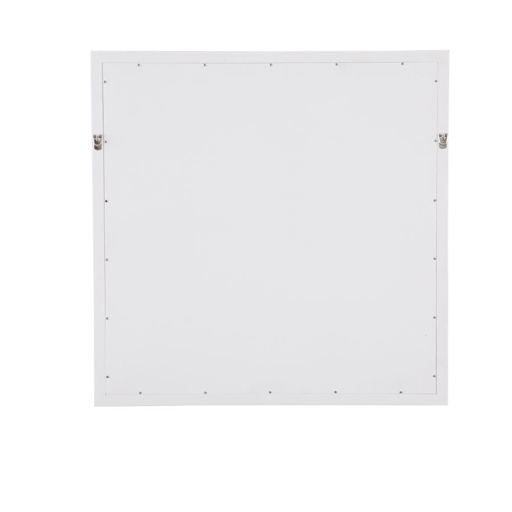 allen + roth Rigsby 32-in x 32-in White Square Bathroom Vanity Mirror in  the Bathroom Mirrors department at