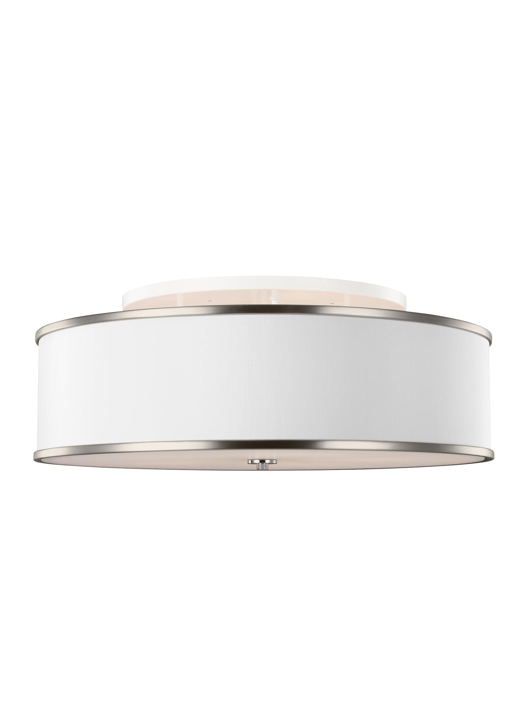 Generation Lighting SF340SN Lennon 1 -Light 30.25-in Satin Nickel Semi Flush Mount Light