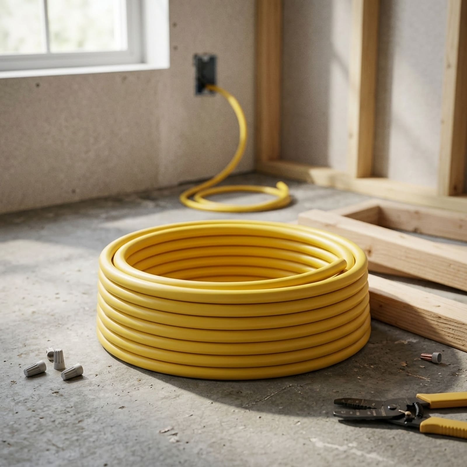 GIVIMO 50-ft 6/3 Indoor CU NM-B With Ground Wire PVC and Nylon Sheathed ...